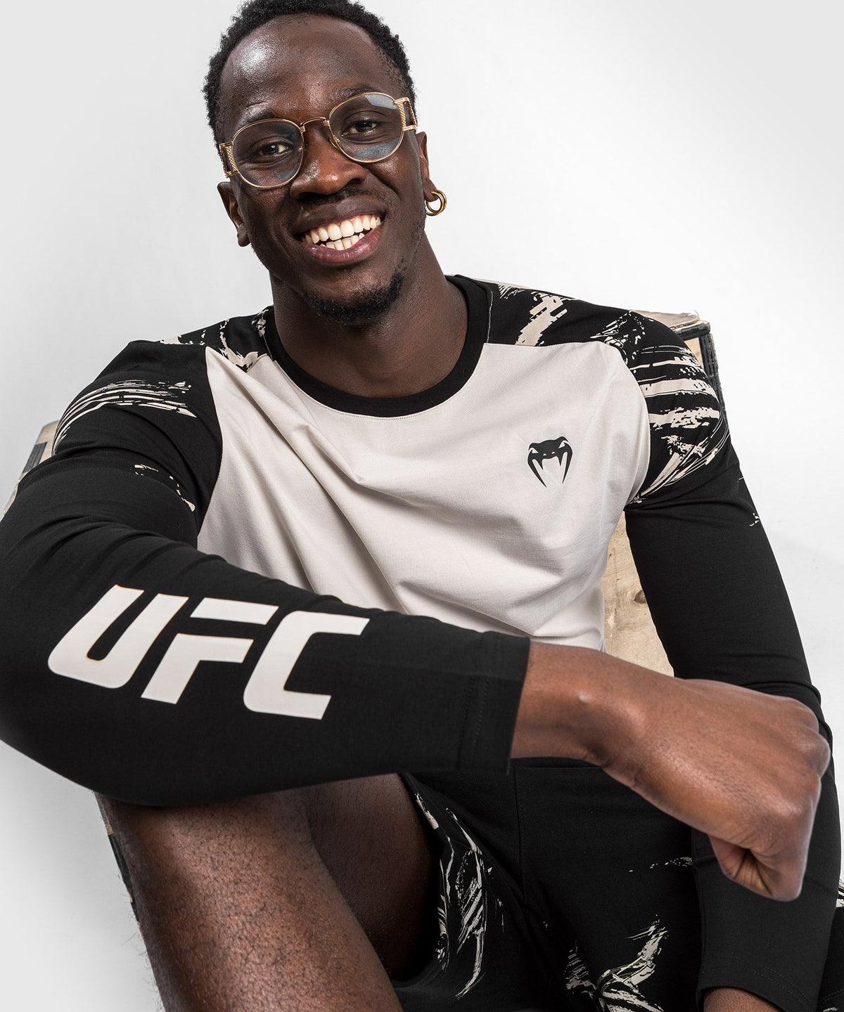 T-Shirt UFC Venum Authentic Fight Week 2.0 - Long Sleeve - Sand