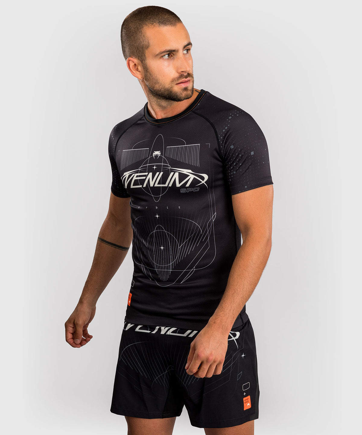 Venum Eclipse Rashguard a manica corta – Nero/Avorio