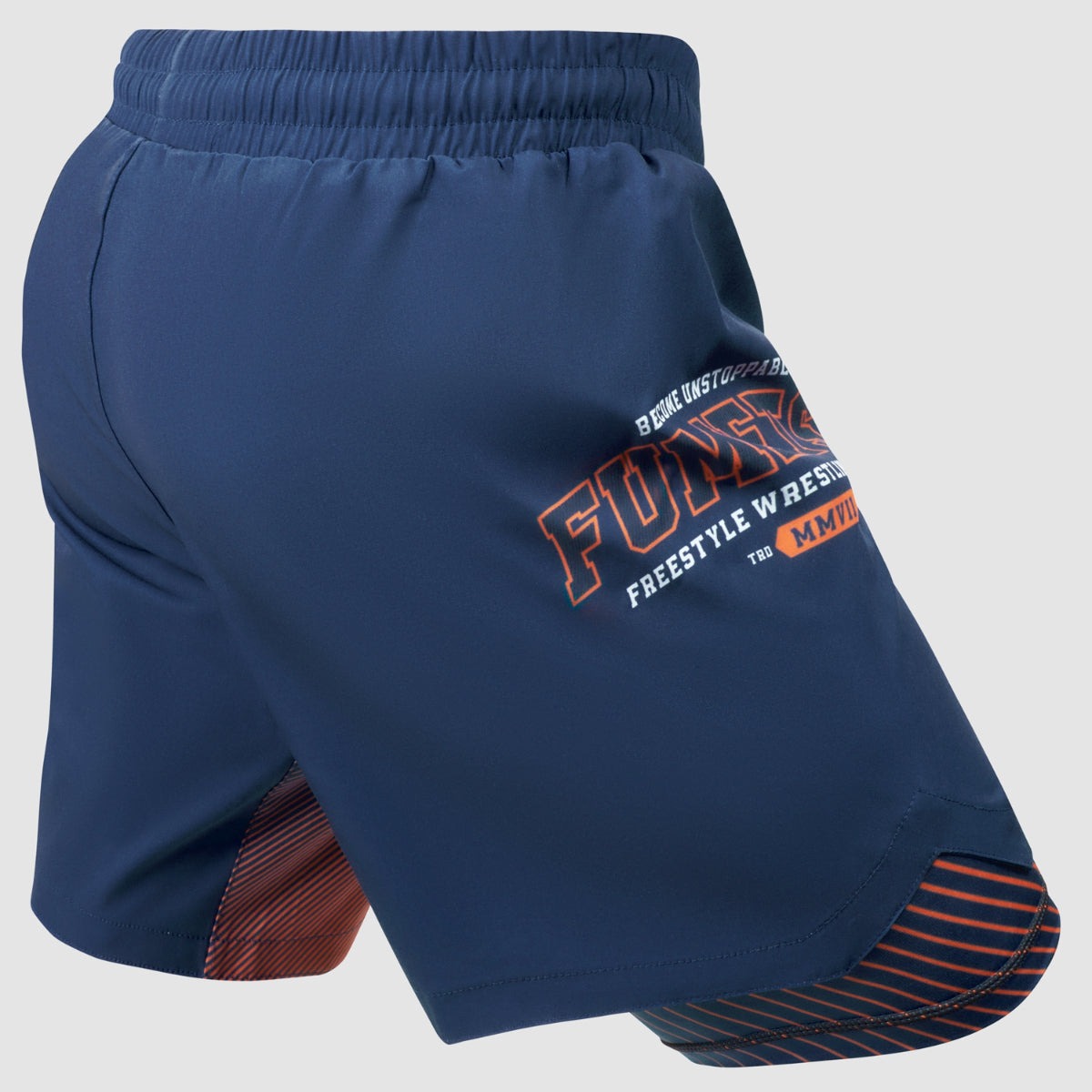 Fumetsu Dual Layer Varsity Fight Shorts - Navy Blue