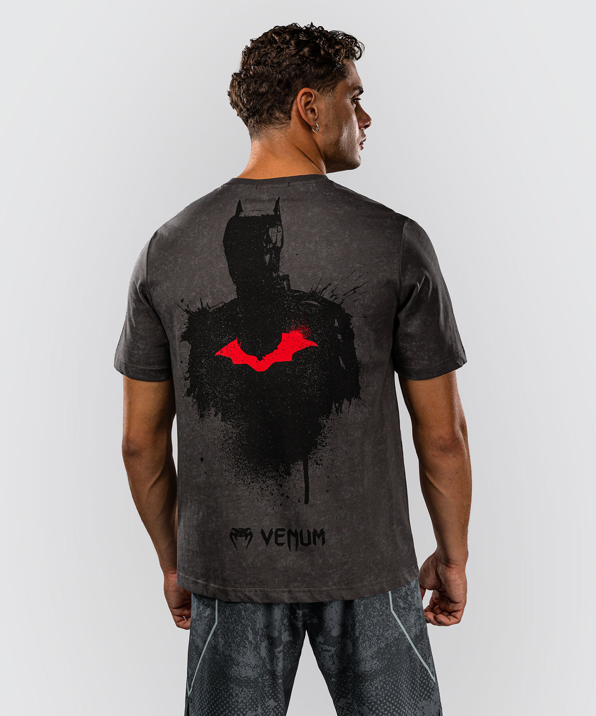 Venum x Batman Baumwoll-T-Shirt - Grau/Schwarz/Rot