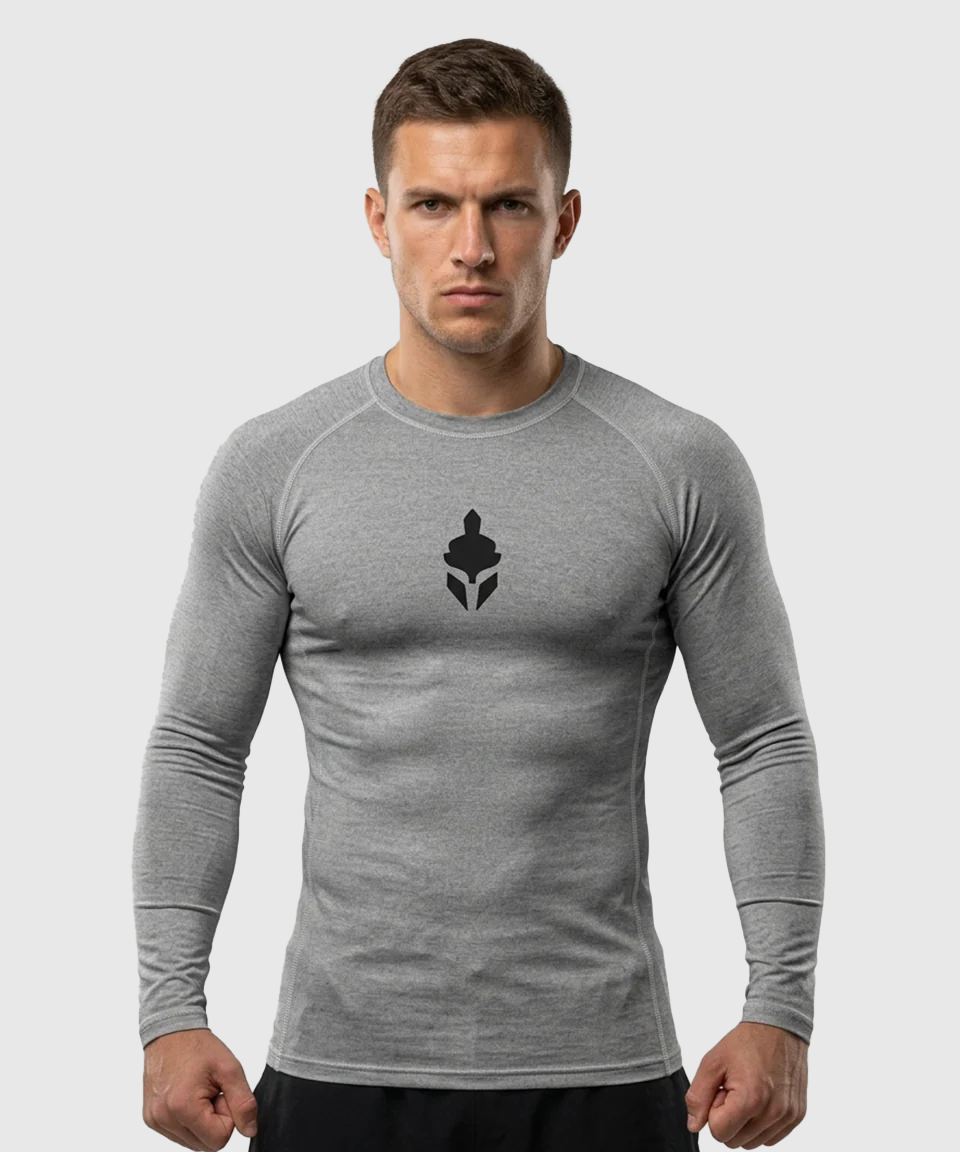 Tyce Skin Langarm-Kompressionsshirt - Grau