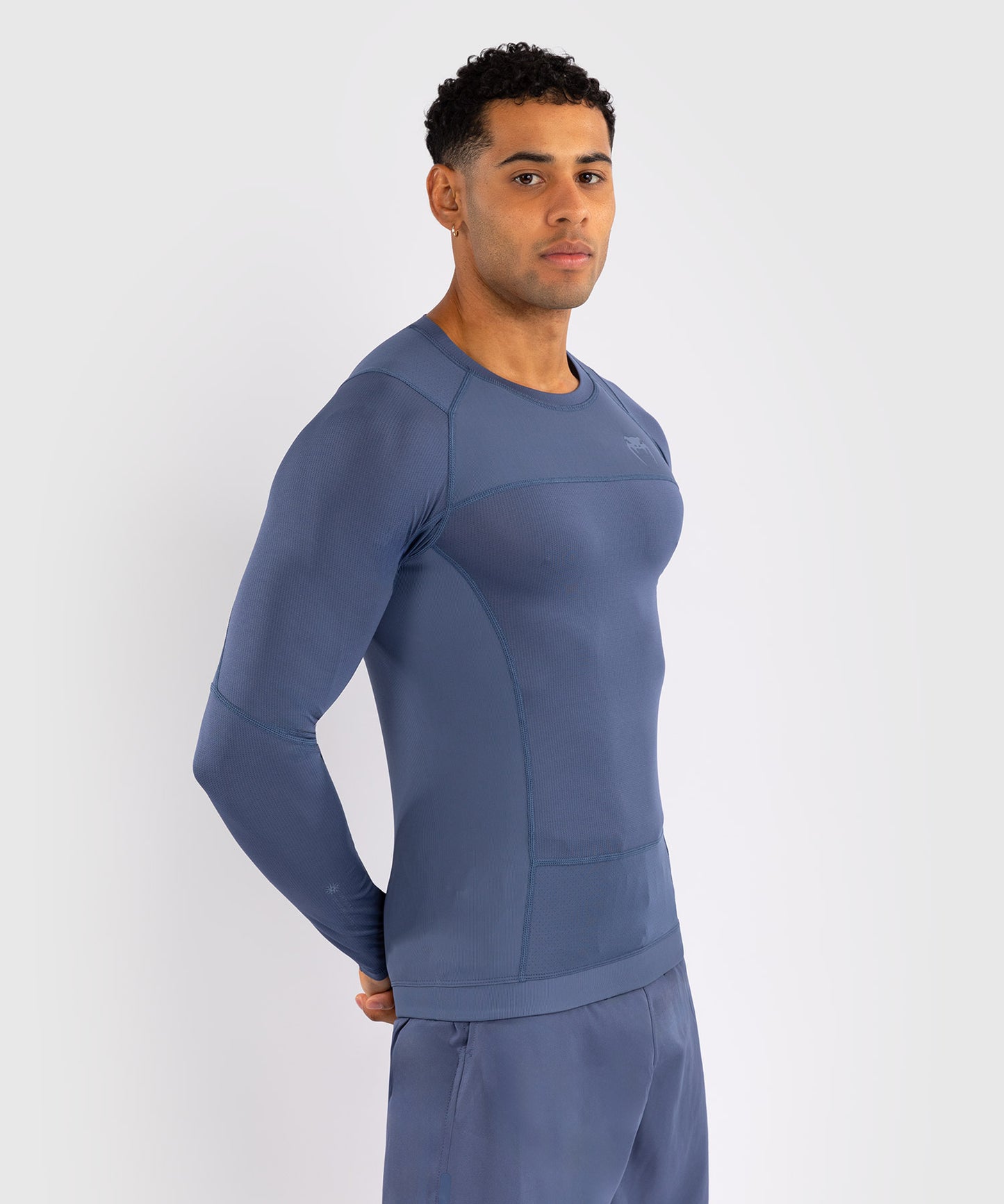 Venum G-Fit Air Rashguard de Manga Larga para Hombre - Azul Niebla