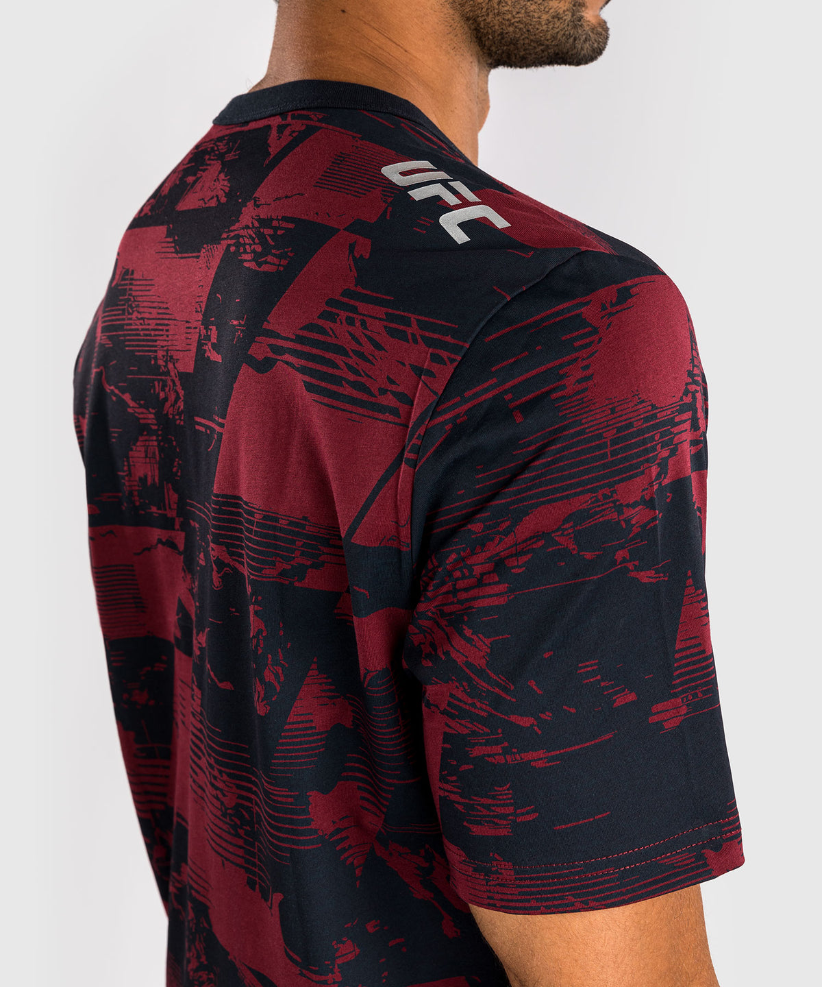 T-shirt manches courtes Homme UFC Zenith by Venum Authentic Fight Week - Bleu marine/Bordeaux/Argent