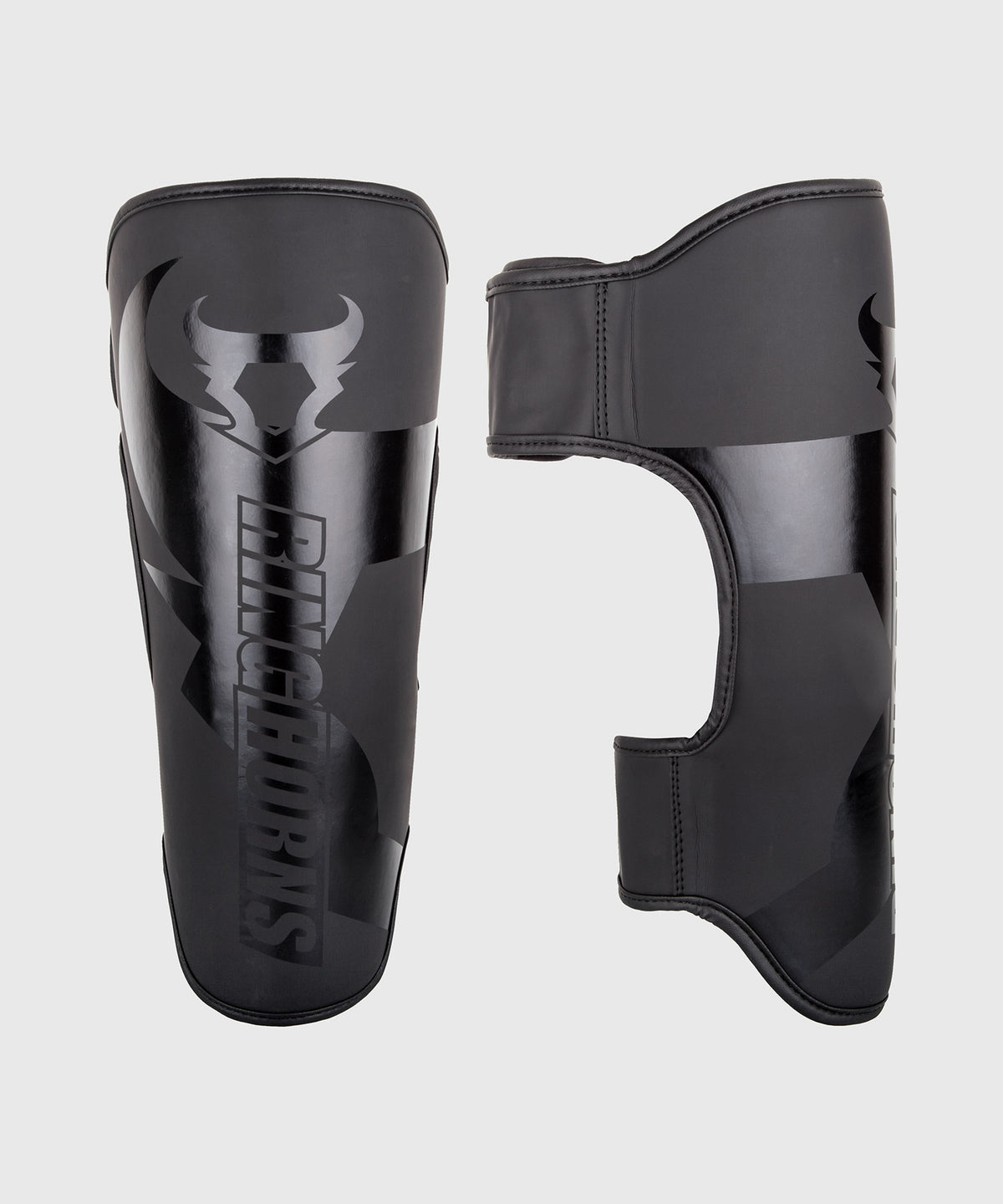 Ringhorns Charger by Venum Shin Guards – Nero/Nero