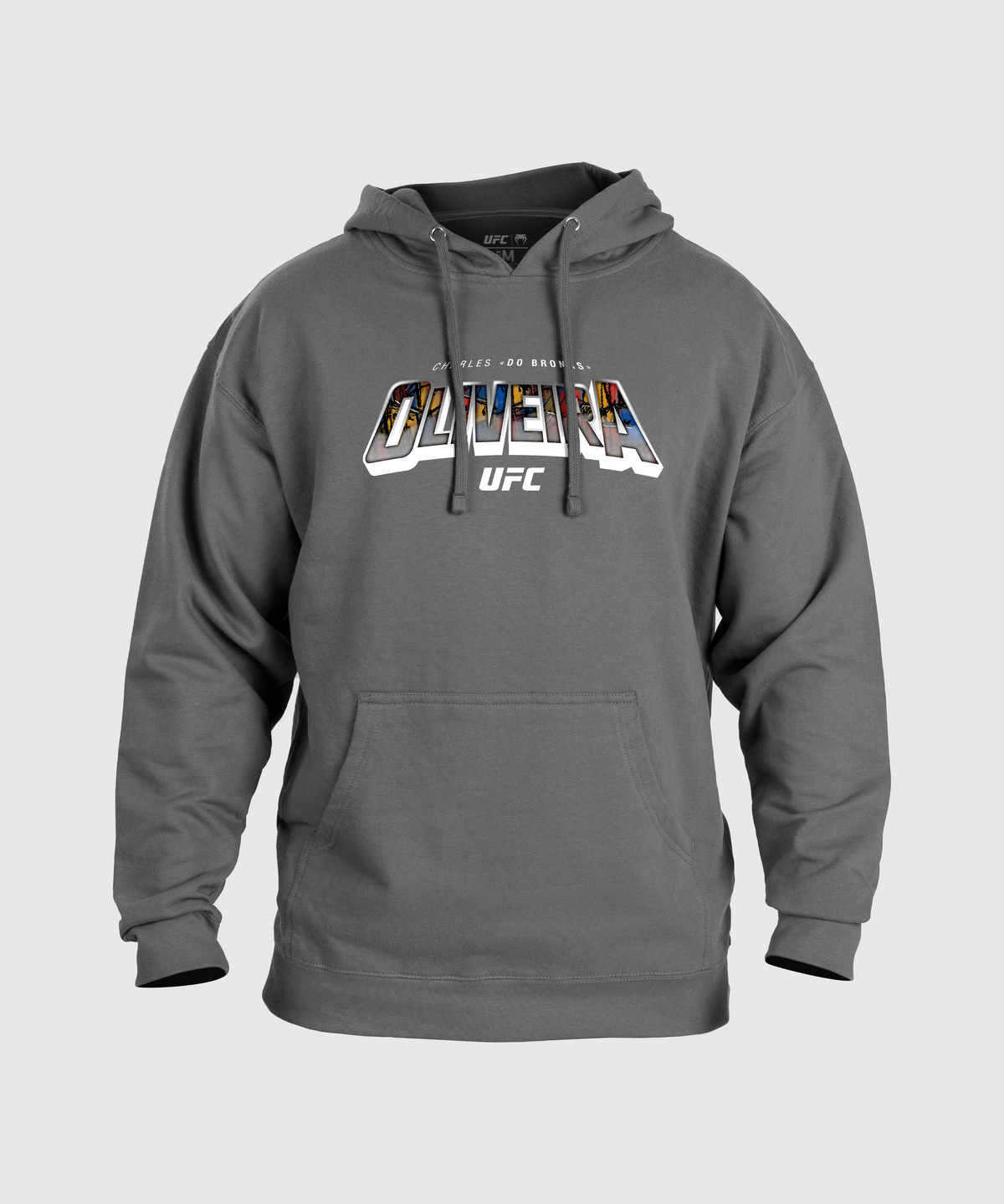 Sweatshirt à capuche pour Hommes UFC Unrivaled by Venum Charles Oliveira - Gris Mélangé