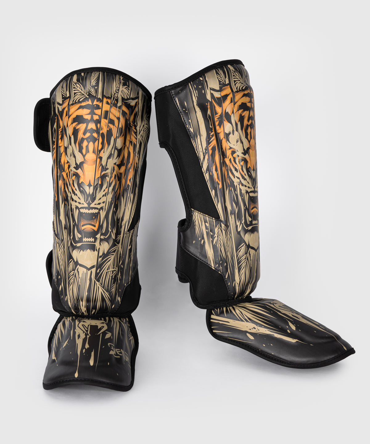 Venum Tiger Schienbeinschoner - Schwarz/Neon Orange