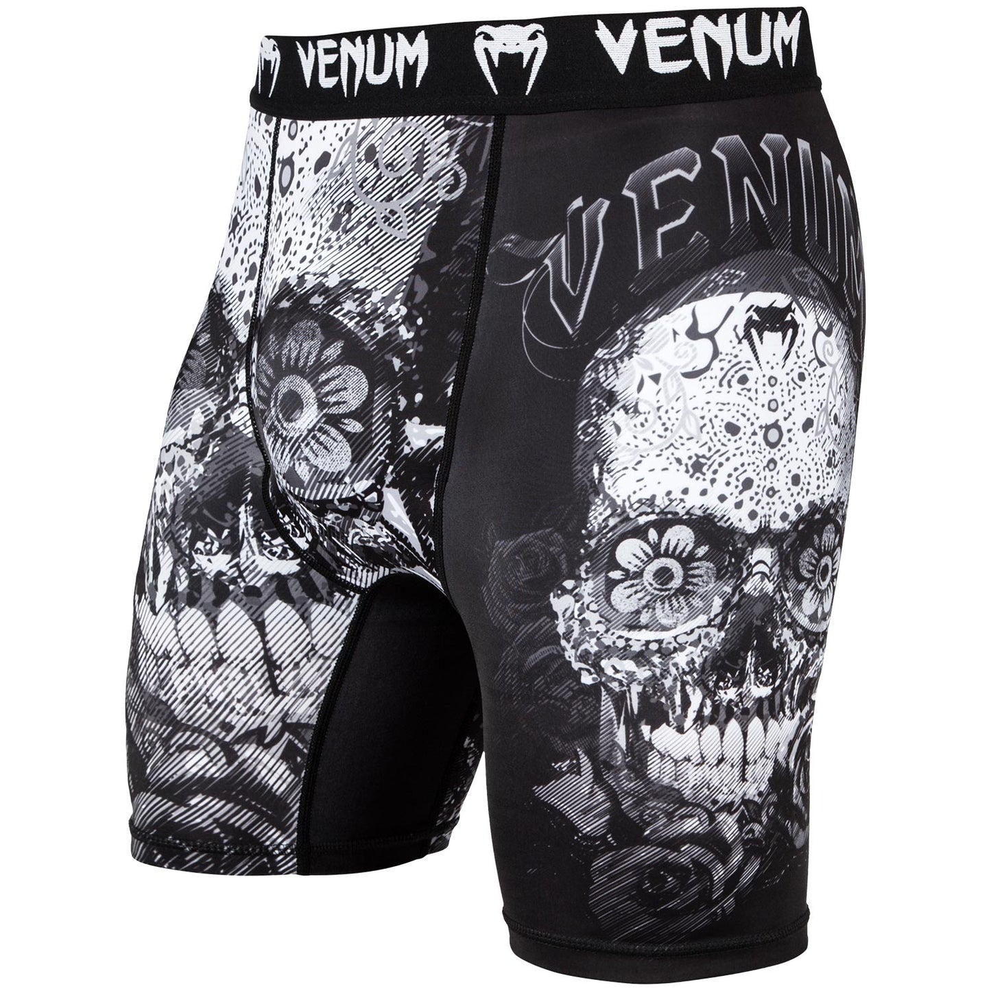 Venum Santa Muerte 3.0 Compression Shorts - Black/White