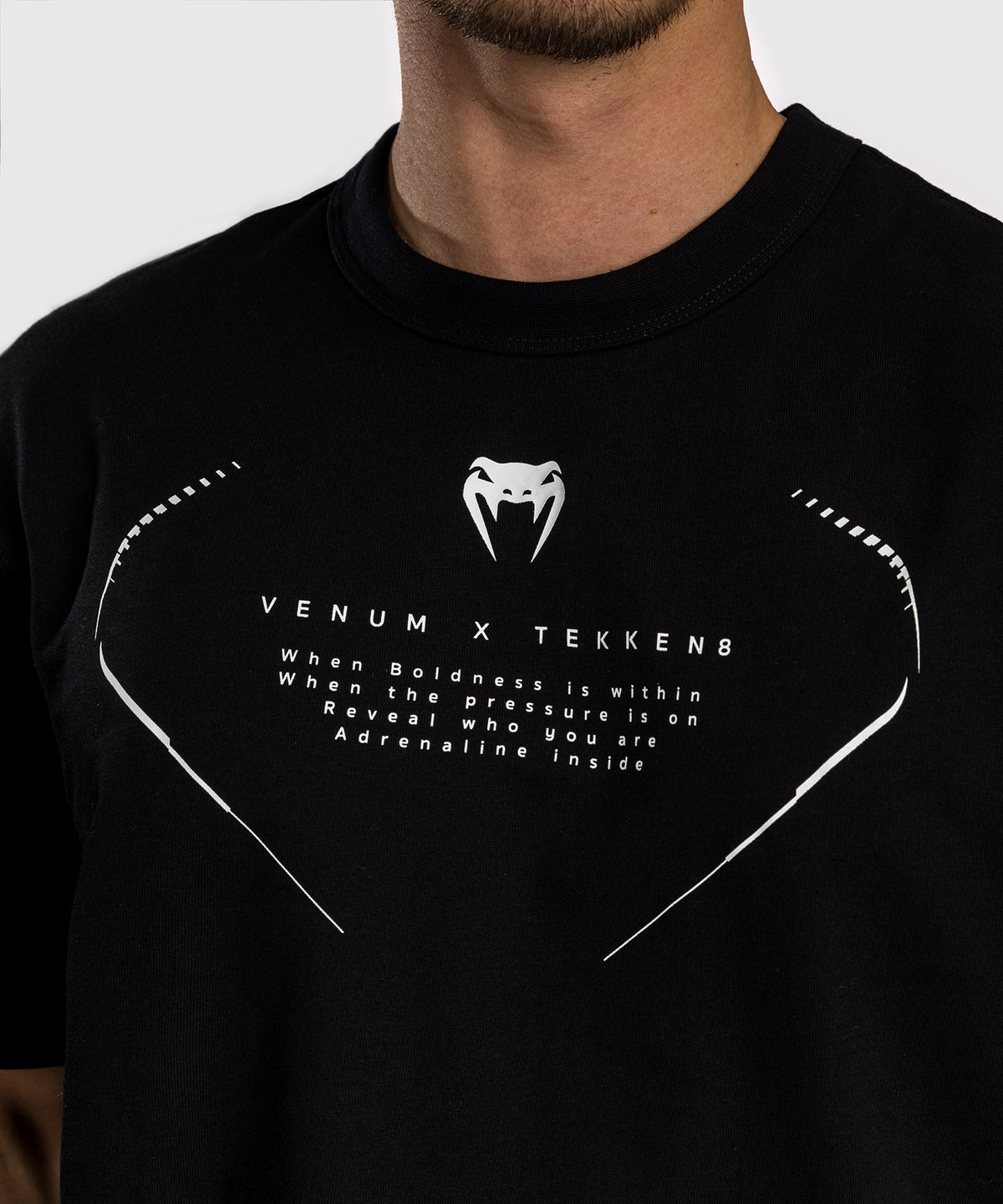 T-Shirt Venum x TEKKEN 8 - Jin Kazama - Noir/Noir/Blanc