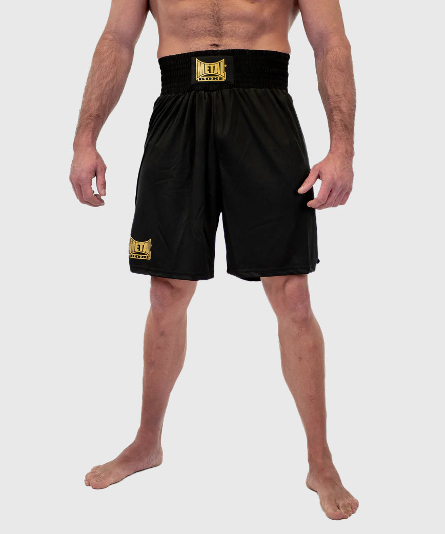 Short de MMA Metal Boxe Anglaise Metal Water - Noir/Or