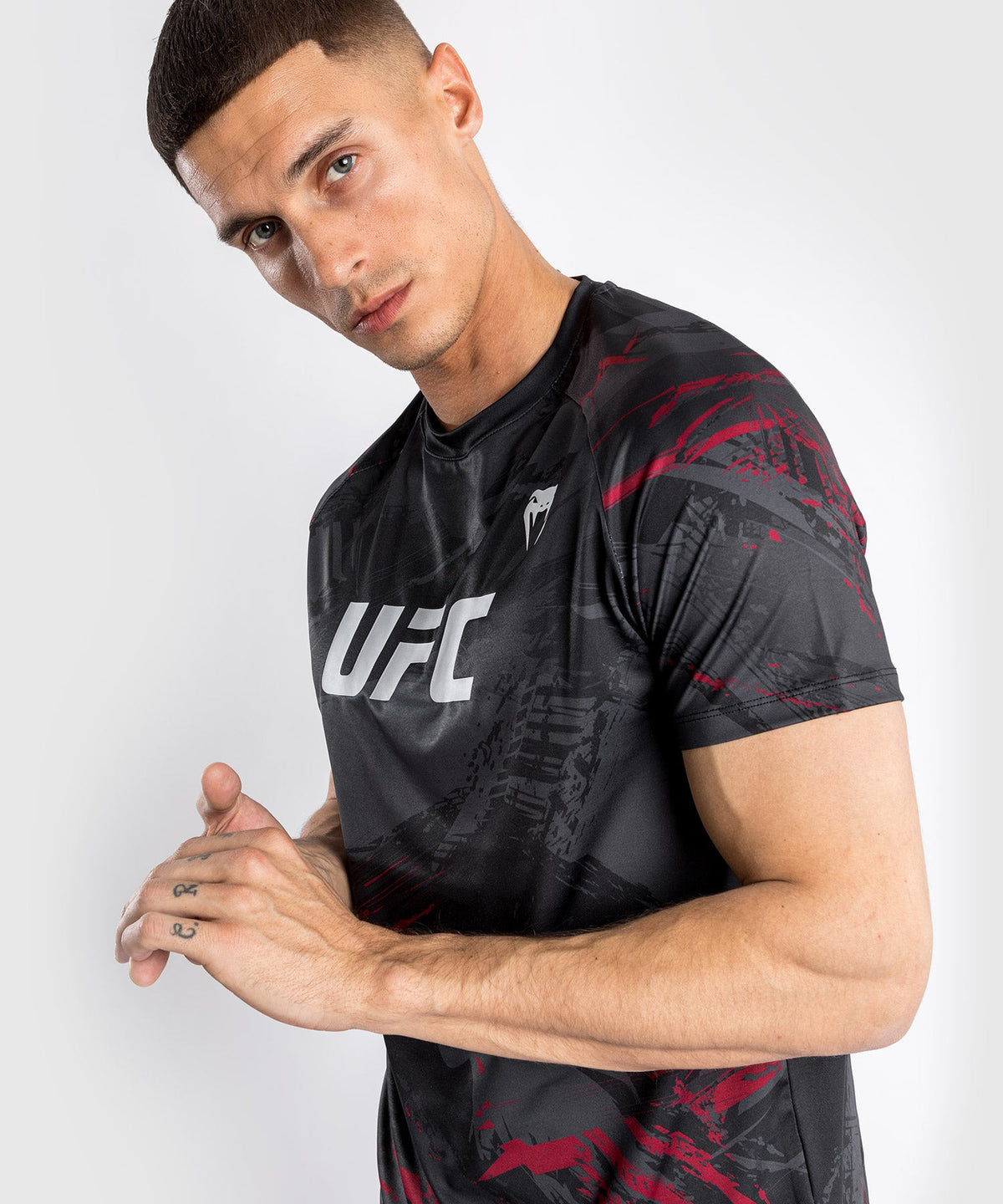 Dry Tech Kurzarm T-Shirt Mann UFC Venum Authentic Fight Week 2.0 - Schwarz