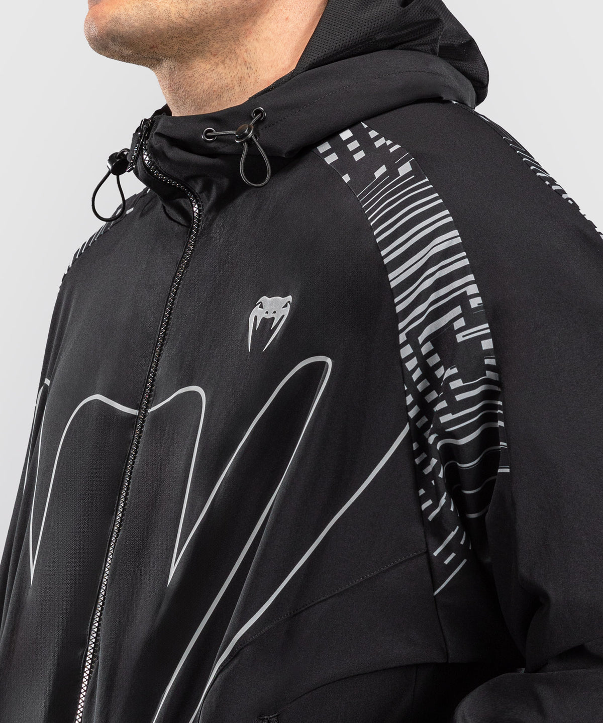 Veste de Survêtement Venum Midnight Fury – Noir/Gris/Argent