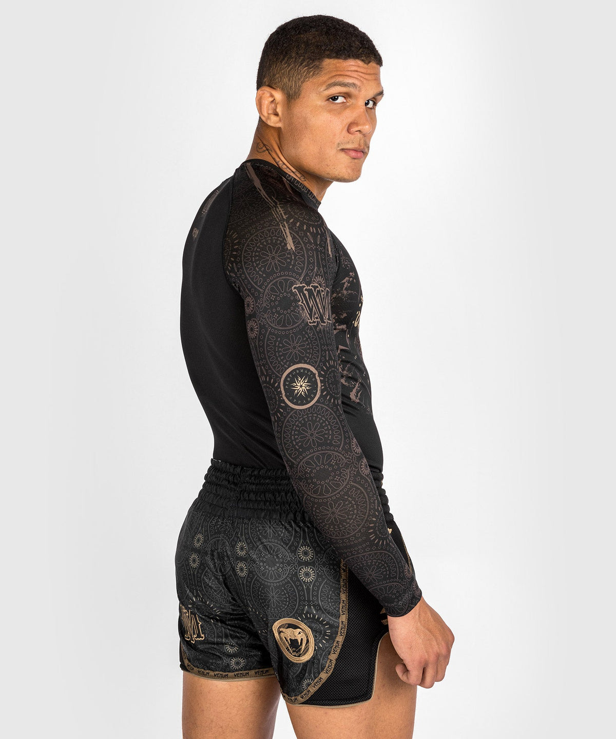 Rashguard Santa Muerte Dark Side Venum - Langarm - Schwarz/Braun