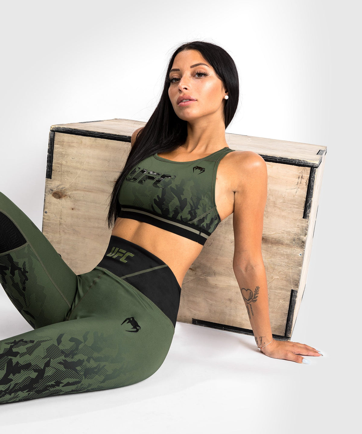 Leggings Femme UFC Venum Authentic Fight Week - Kaki