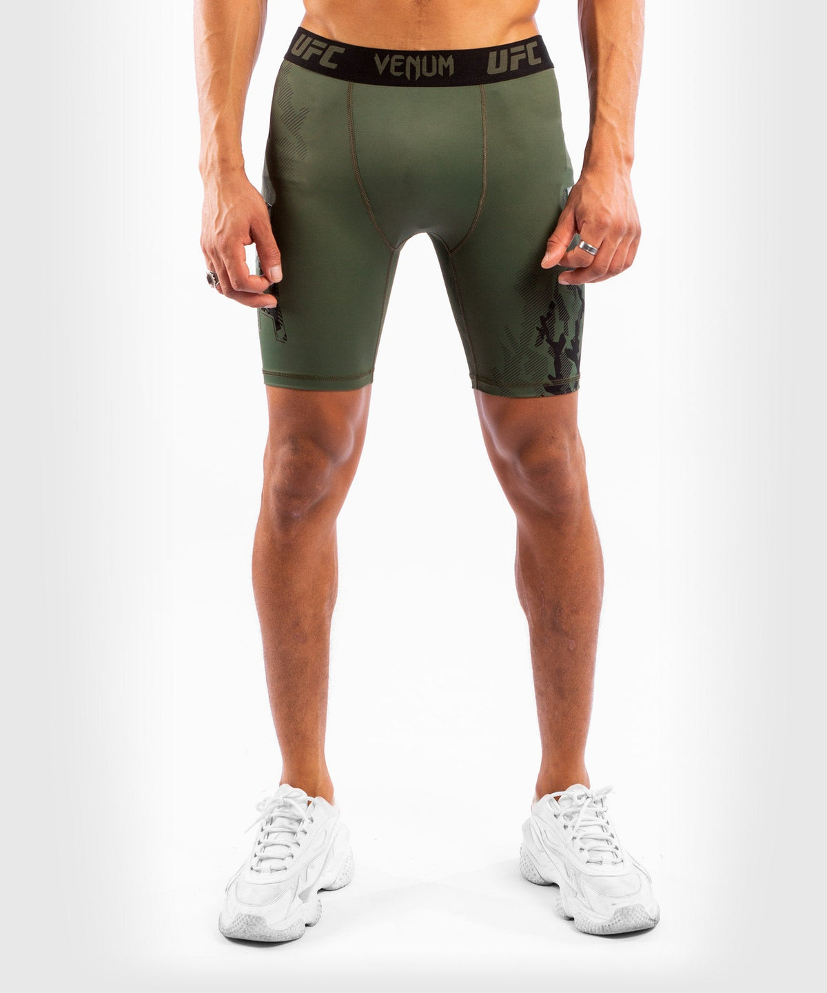 Men's UFC Venum Authentic Fight Week Compression Short - Khaki