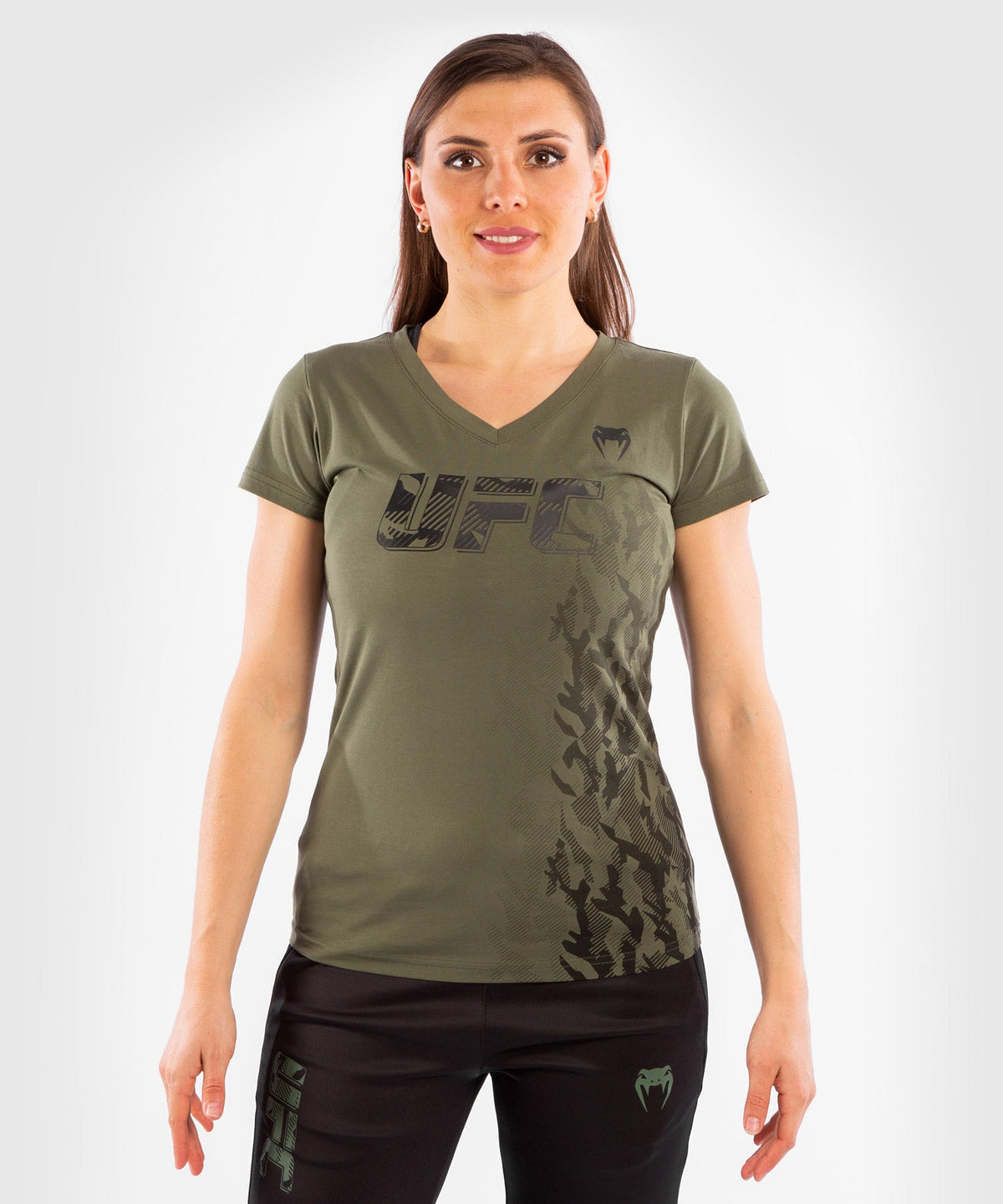 Women's UFC Venum Authentic Fight Week Short Sleeve T-Shirt - Khaki