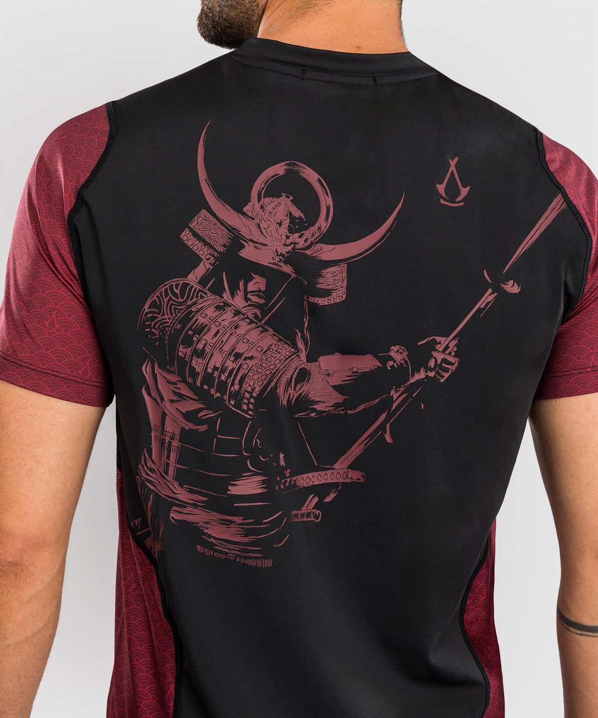 T-shirt Dry-Tech pour Hommes Venum x Assassin’s Creed Shadows - Bordeaux/Noir