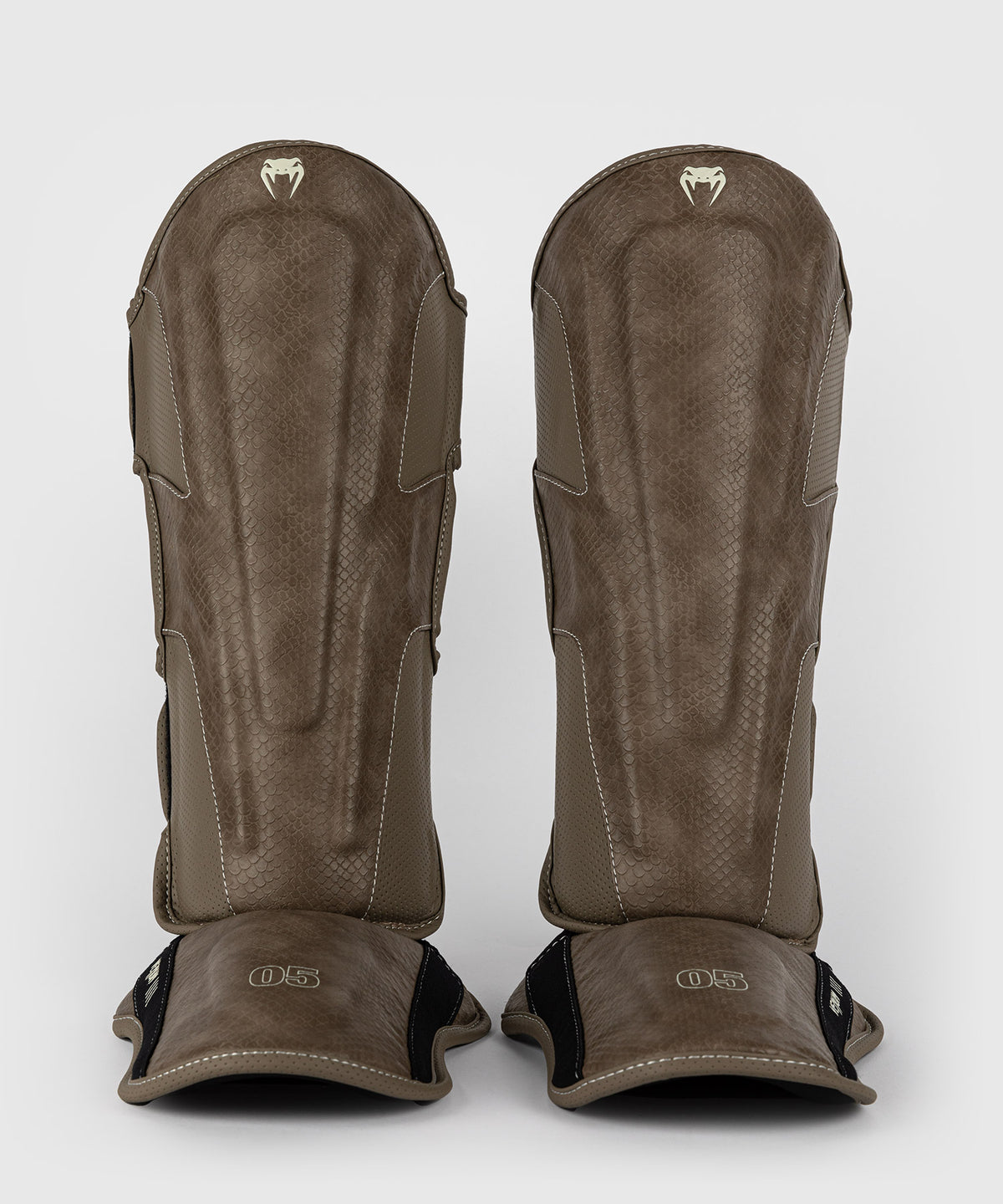 Venum Impact Evo Scales Shin Guards - Brown