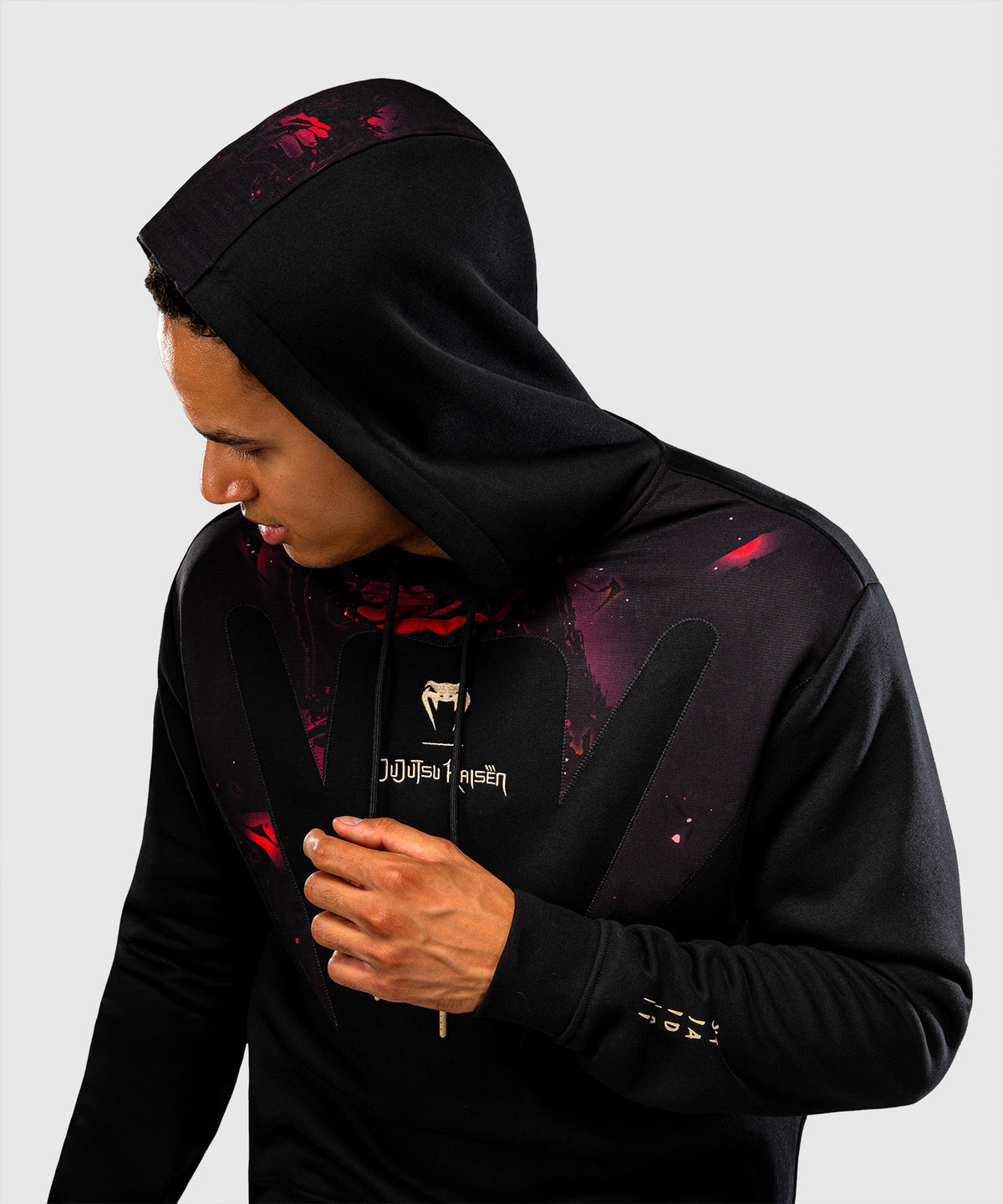 Jujutsu Kaisen x Venum Itadori Kapuzenpullover – Schwarz/Rot