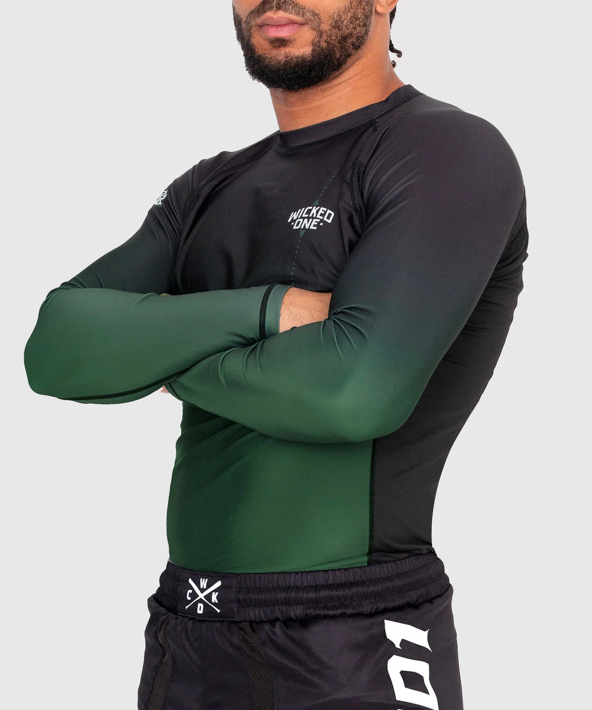 Wicked One Ghost Rashguard a Maniche Lunghe - Nero/Cachi