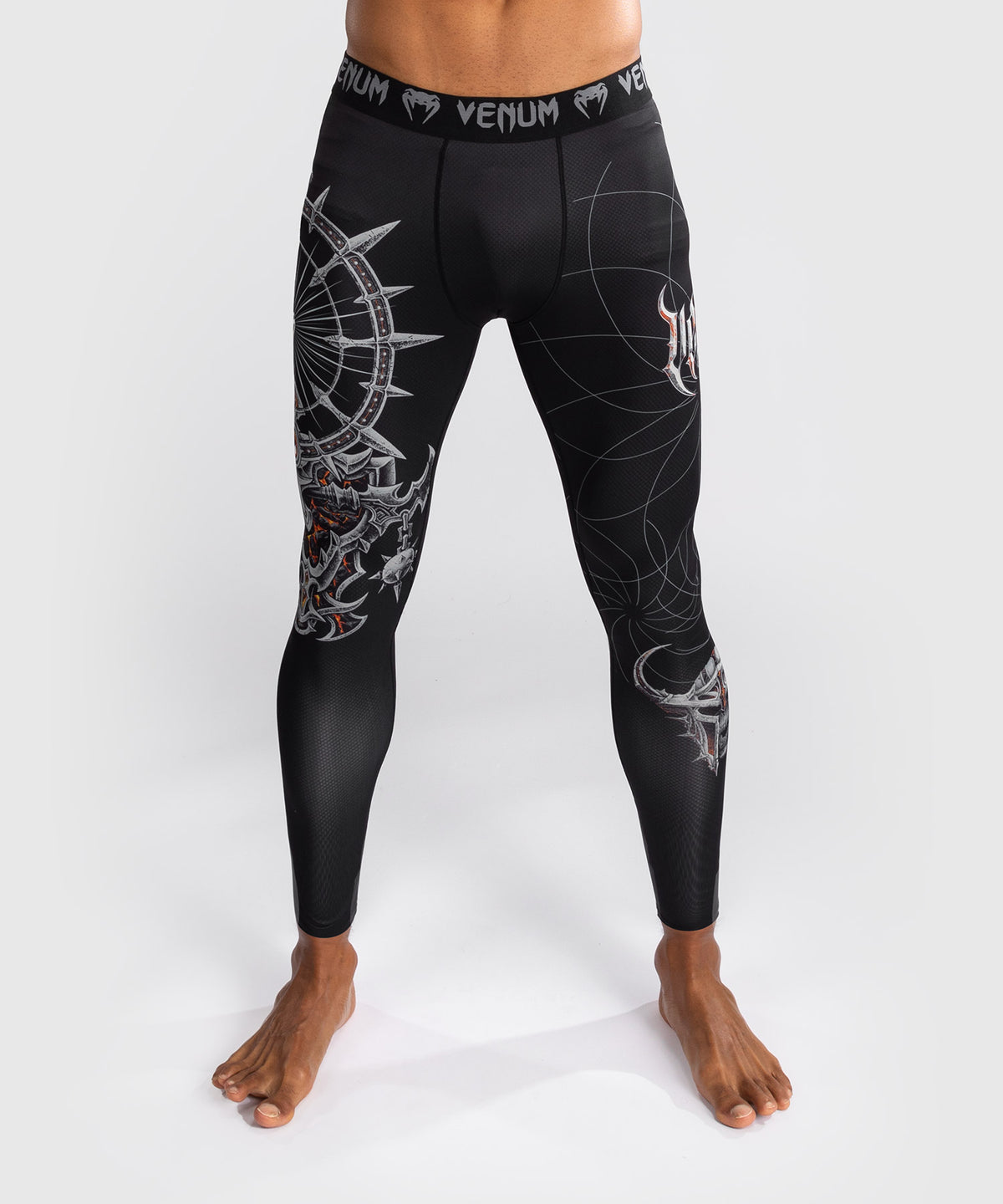 Venum Gladiator 5.0 Mallas Para Hombres - Negro/Plata