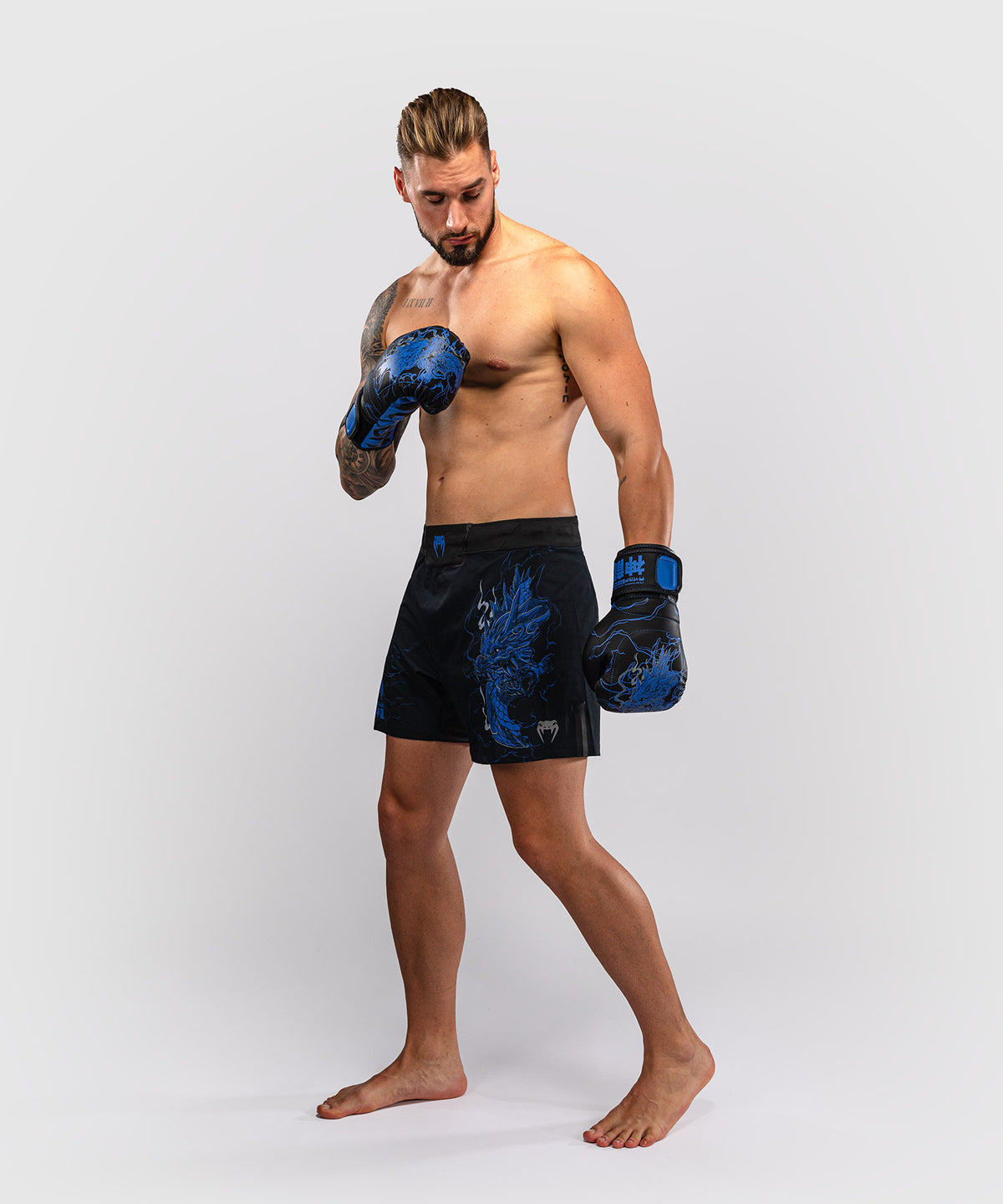Venum Thunder Dragon Fightshorts – Schwarz/Königsblau