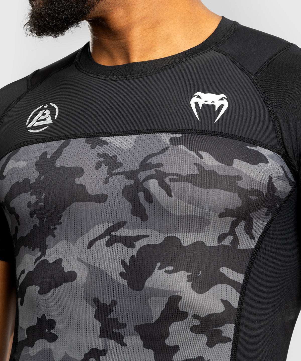 Venum x Polaris Kurzarm Rashguard - Schwarz/Grau