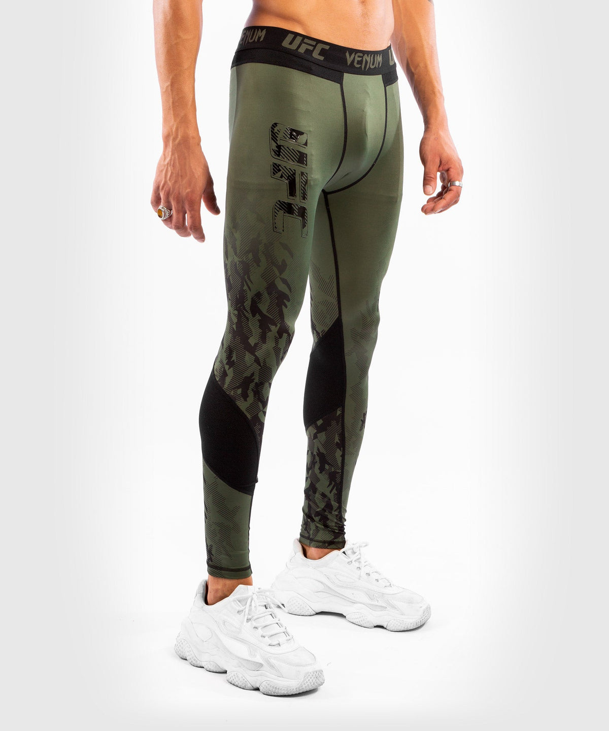 Men's UFC Compression Pants Venum Authentic Fight Week - Khaki