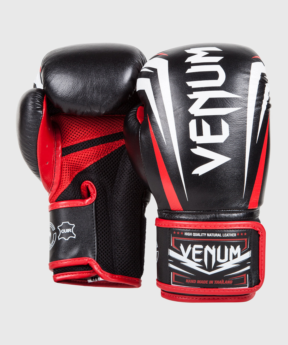 Venum Sharp Boxing Gloves - Nappa Leather - Black/White/Red