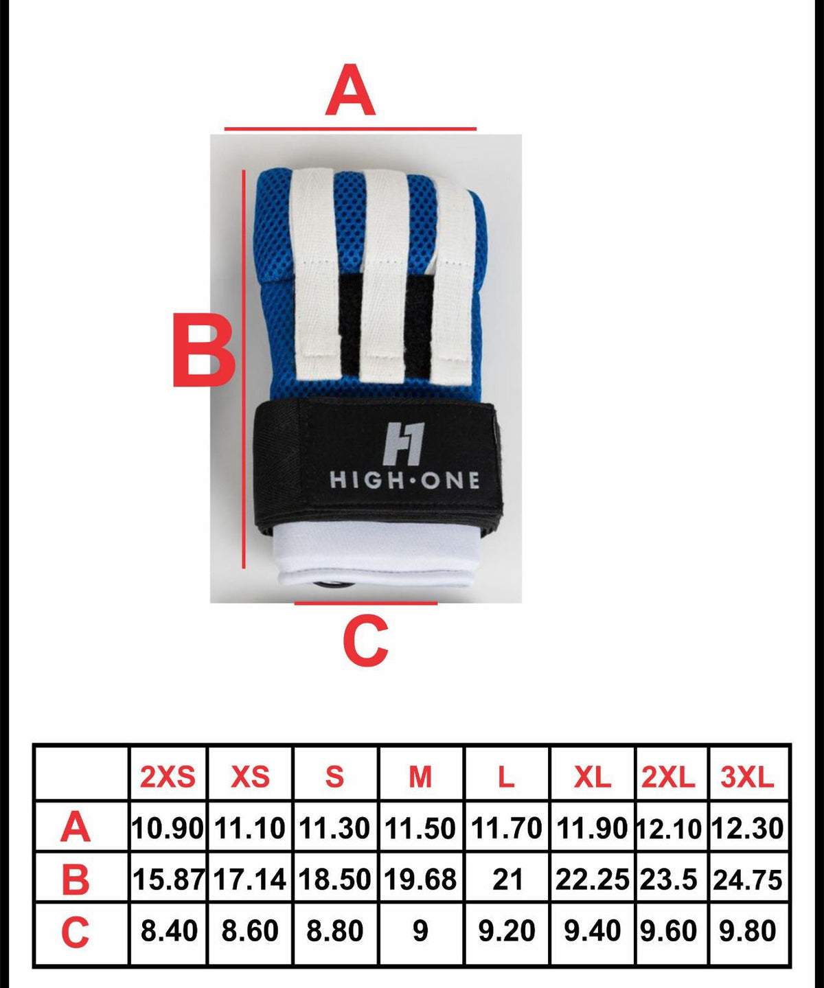 Mitaines de Boxe High One - Bleu