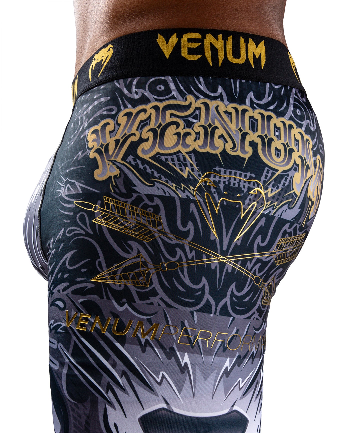 Venum Wolf Atak Spats – Negro/Gris
