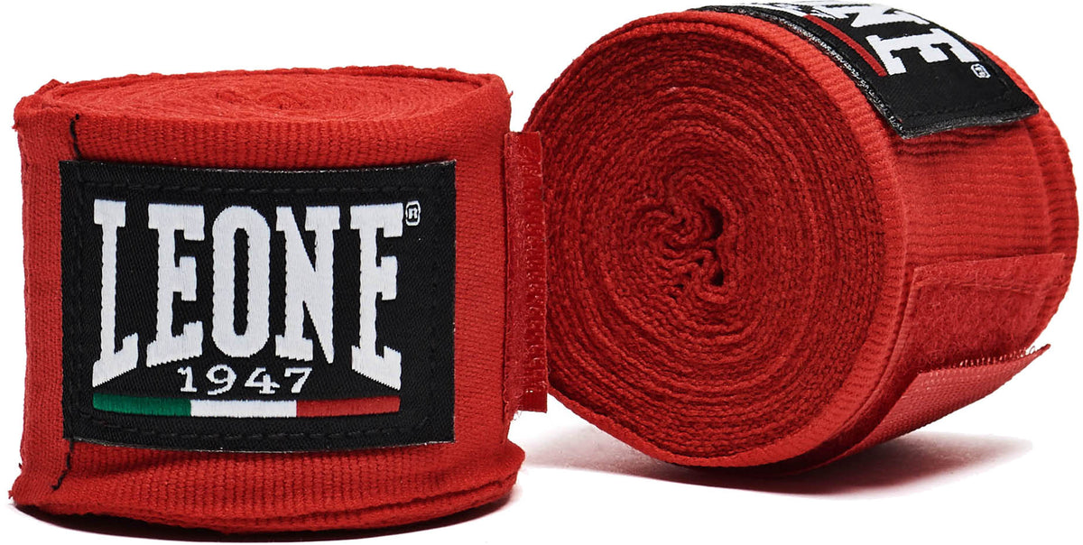 Bandages de boxe Leone Texture - Rouge - 4,5m