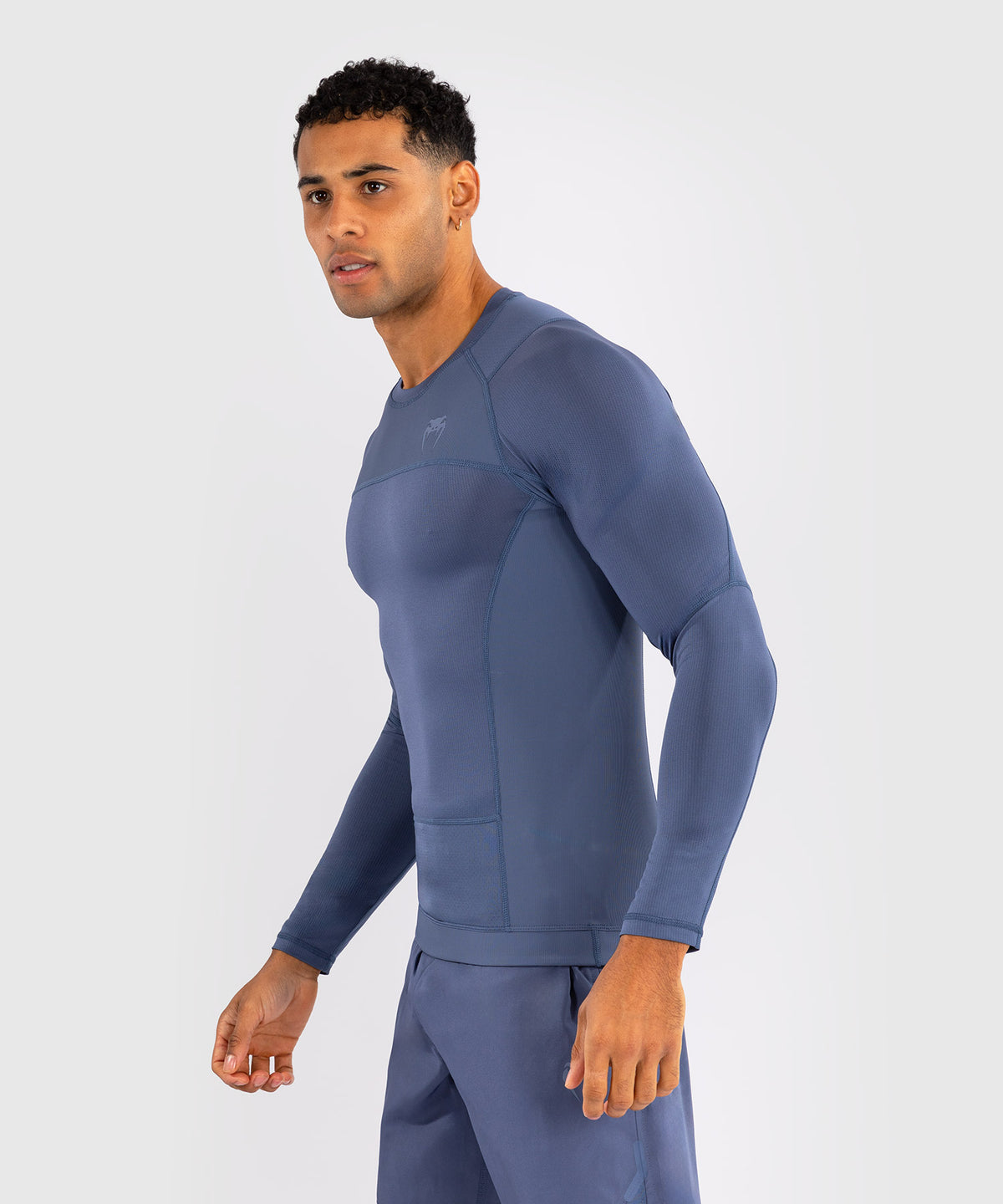 Venum G-Fit Air Rashguard de Manga Larga para Hombre - Azul Niebla