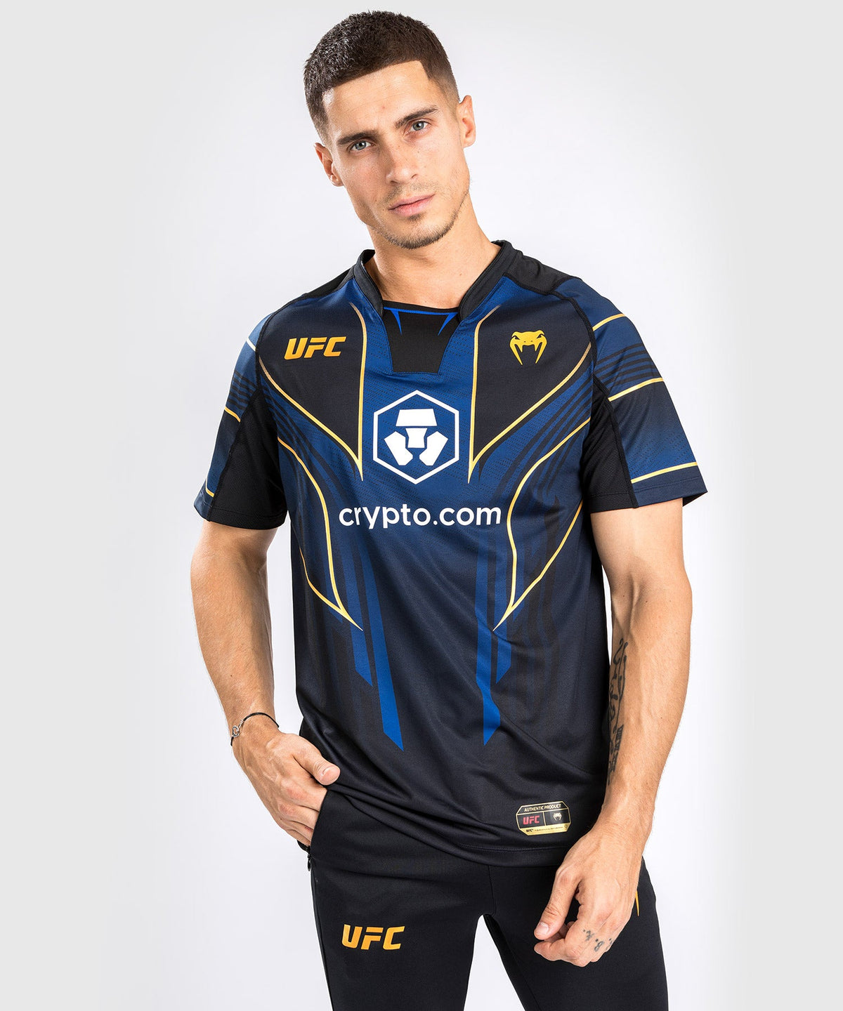 Venum Authentic Fight Night 2.0 - Midnight Edition - Technisches T-Shirt für Männer, UFC Champion