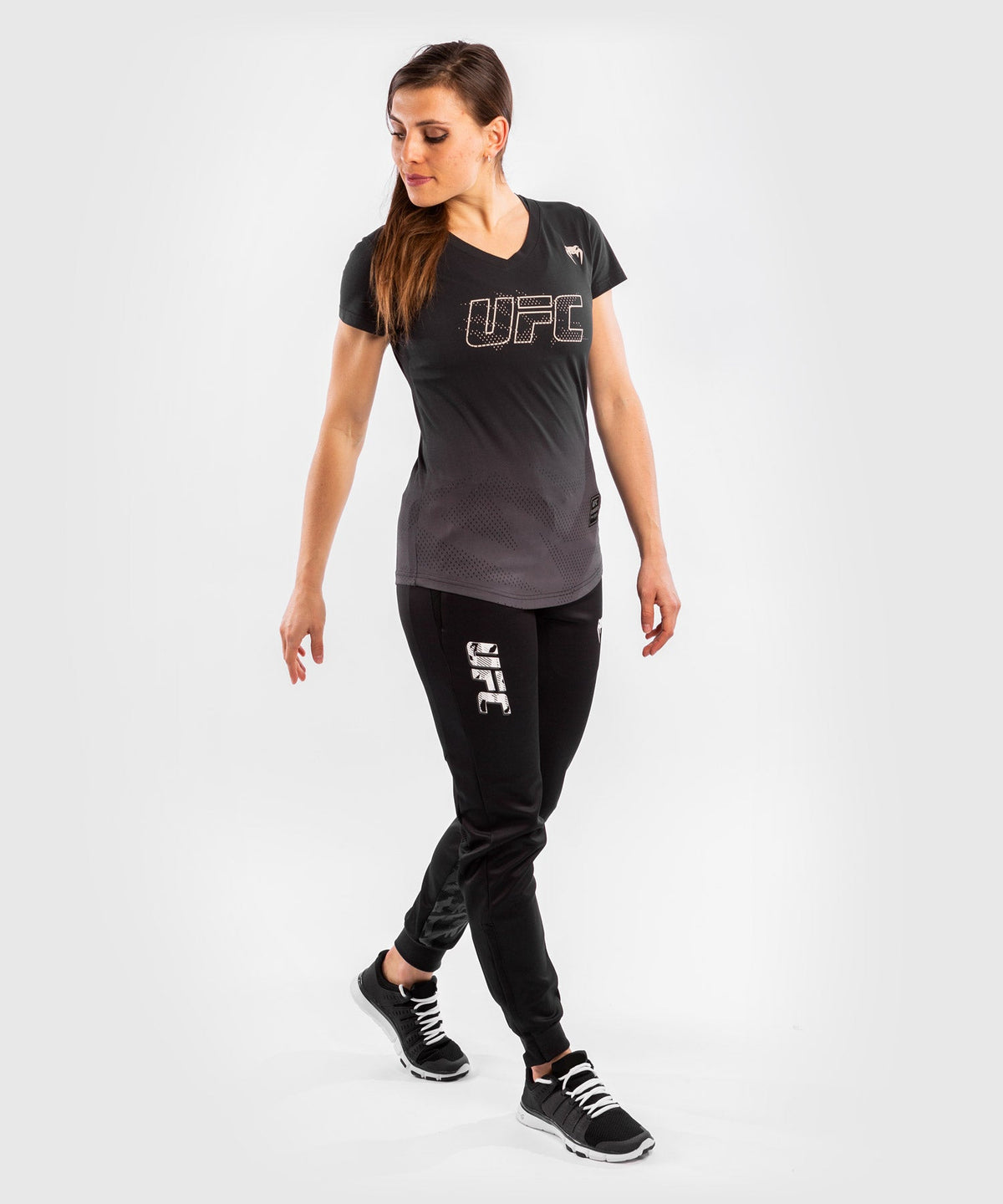 Women's UFC Venum Authentic Fight Week Short Sleeve T-Shirt - Black