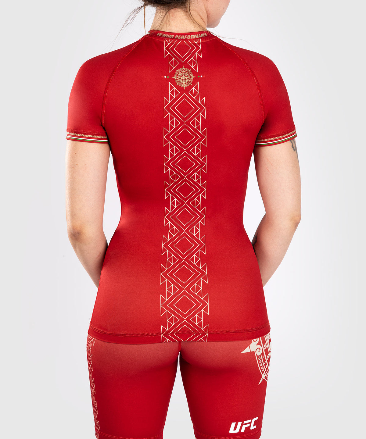 Noche UFC by Venum Authentic Fight Night Rashguard a maniche corte da donna - Rosso