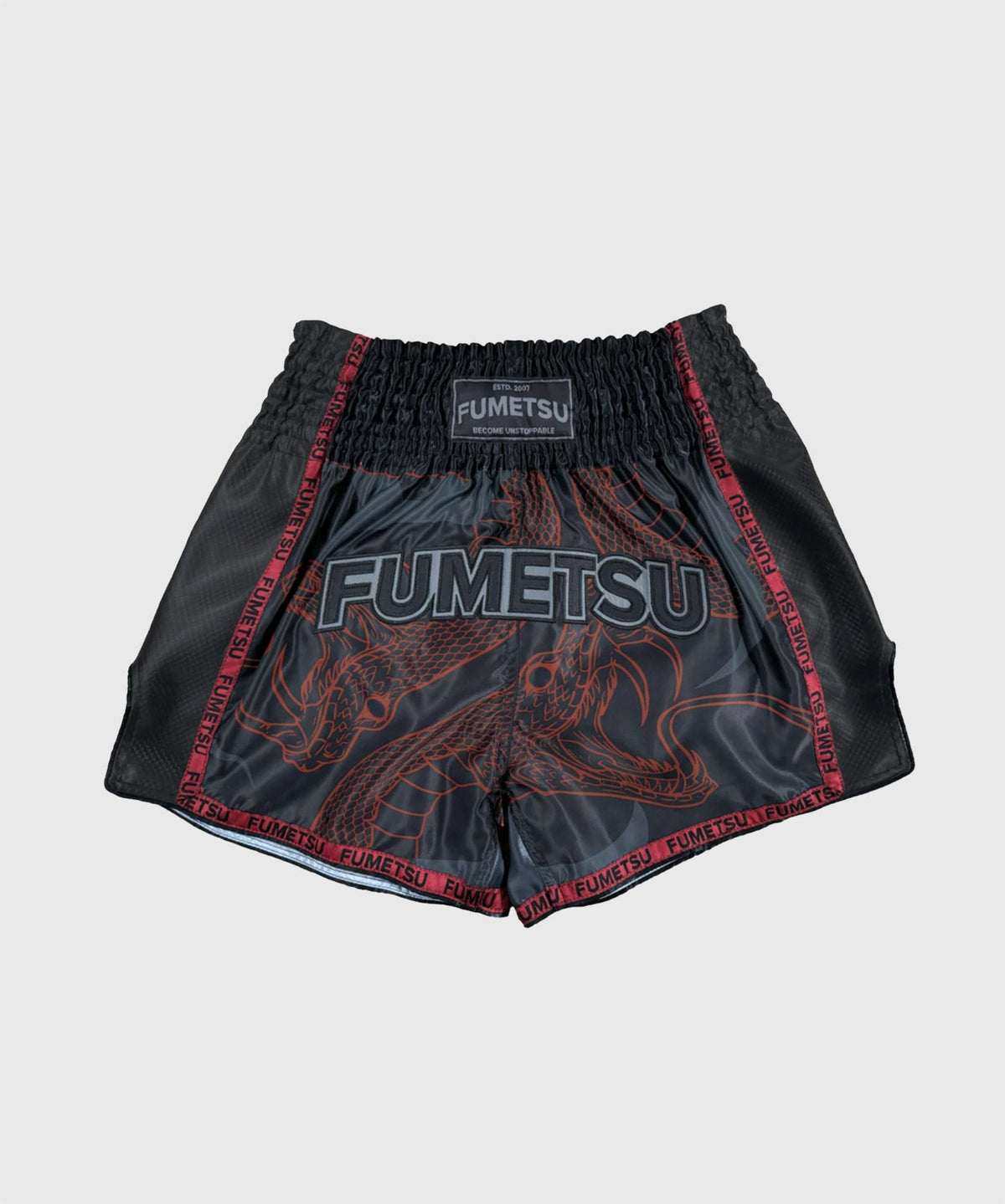 Fumetsu Anaconda Muay Thai Shorts - Red/Black