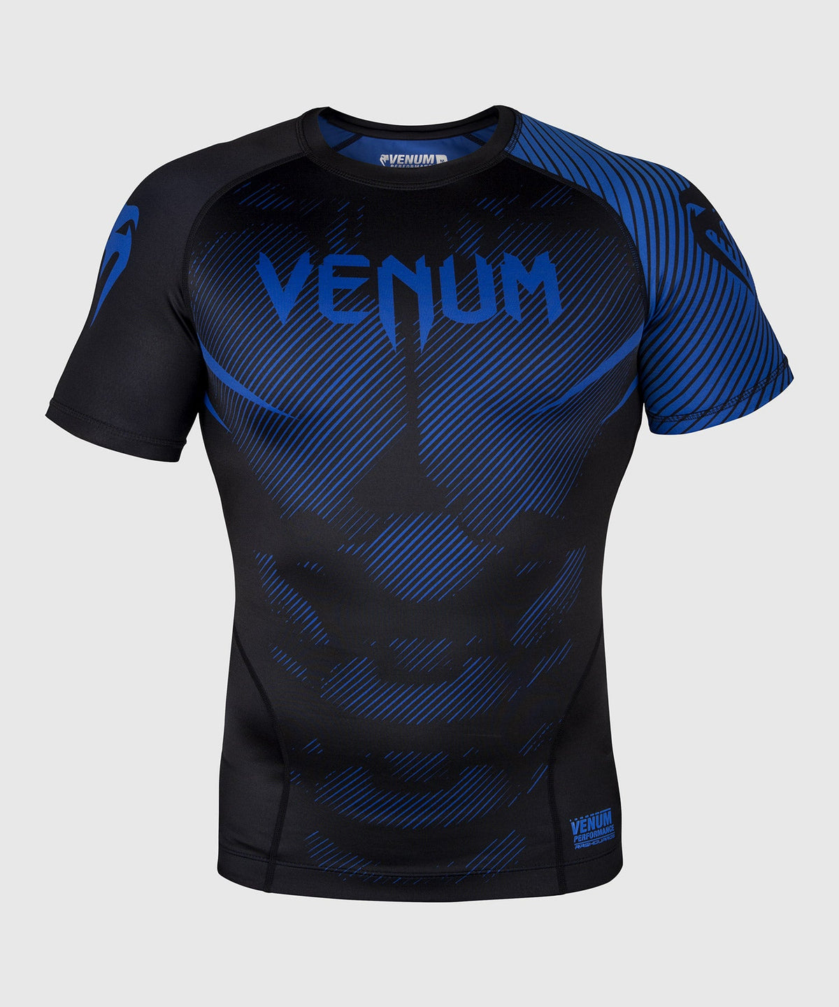 Rashguard Venum NoGi 2.0 - Manches courtes Approuvé IBJJF - Noir/Bleu