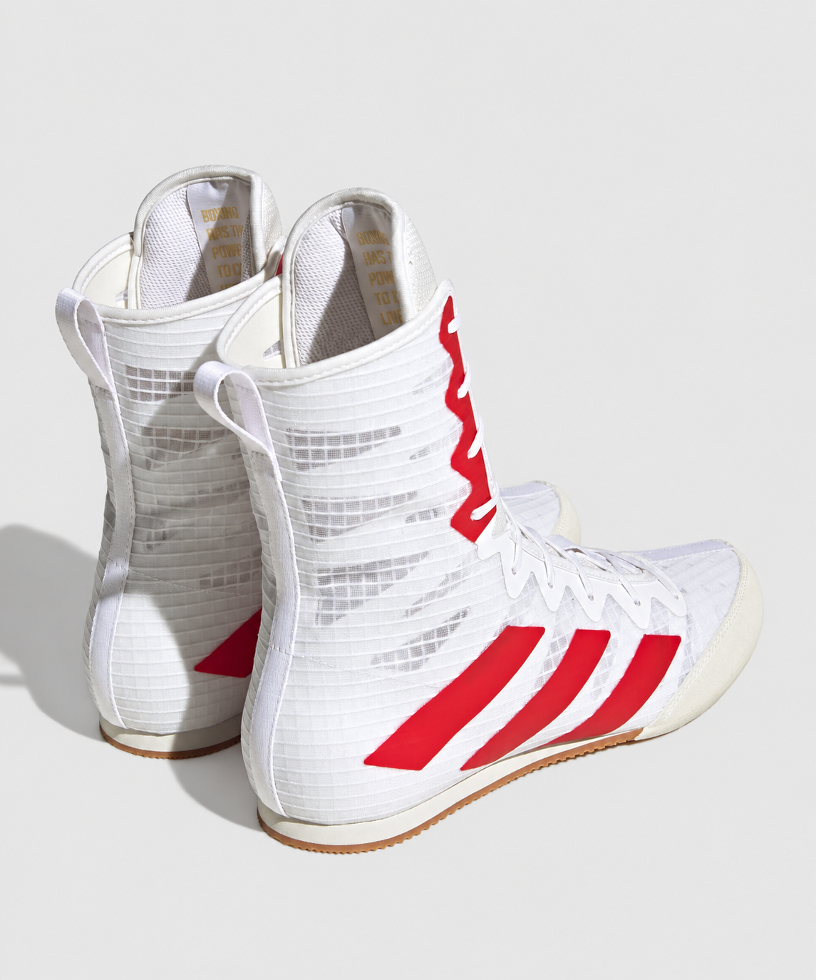 Chaussures de Boxe Adidas Box Hog 4 - Blanc/Rouge