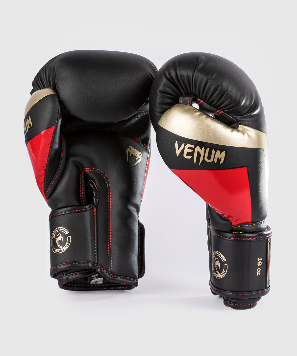 Venum Elite Boxhandschuhe - Schwarz/Gold/Rot
