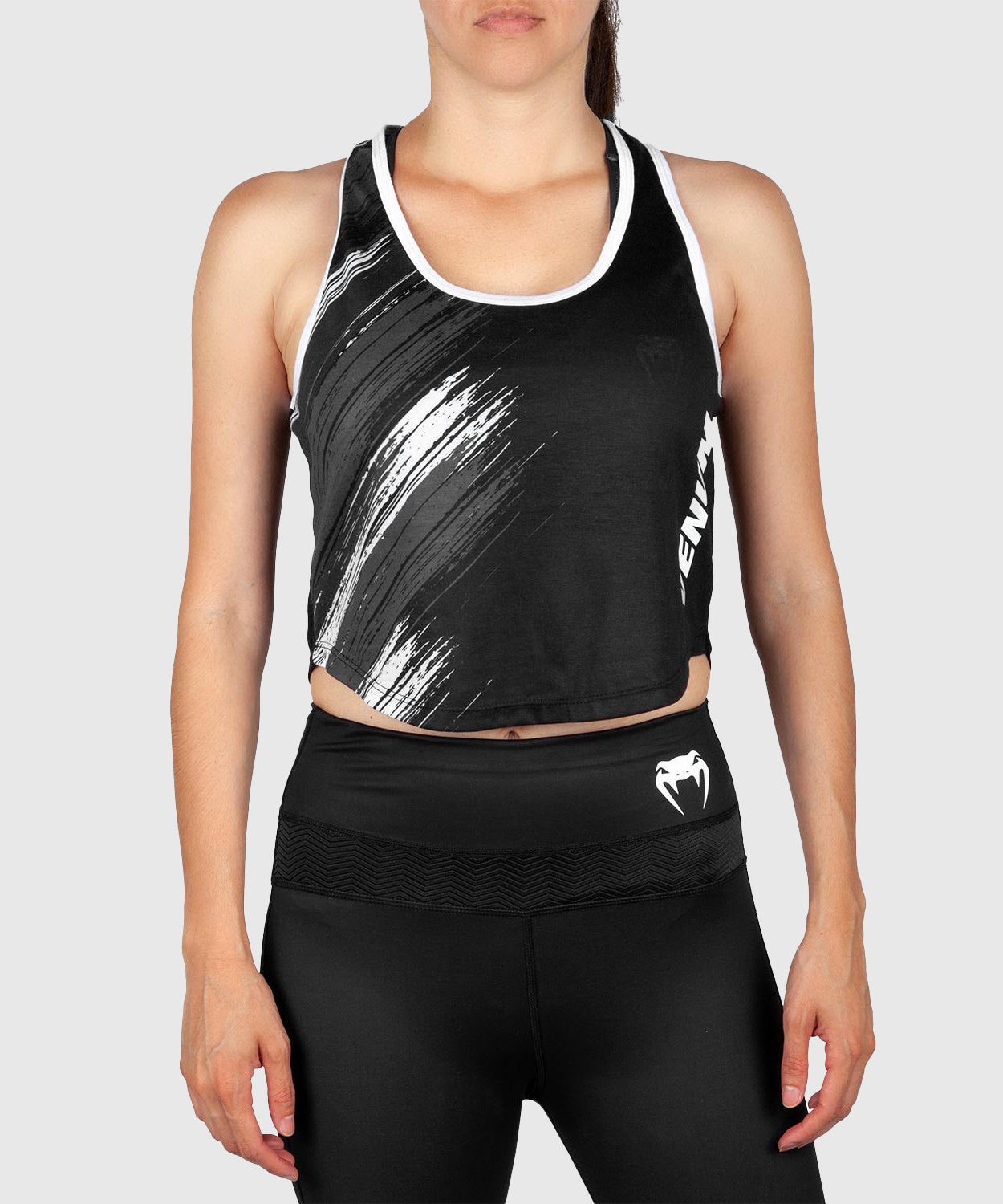 Débardeur court Femme Venum Rapid 2.0 – Noir/Blanc