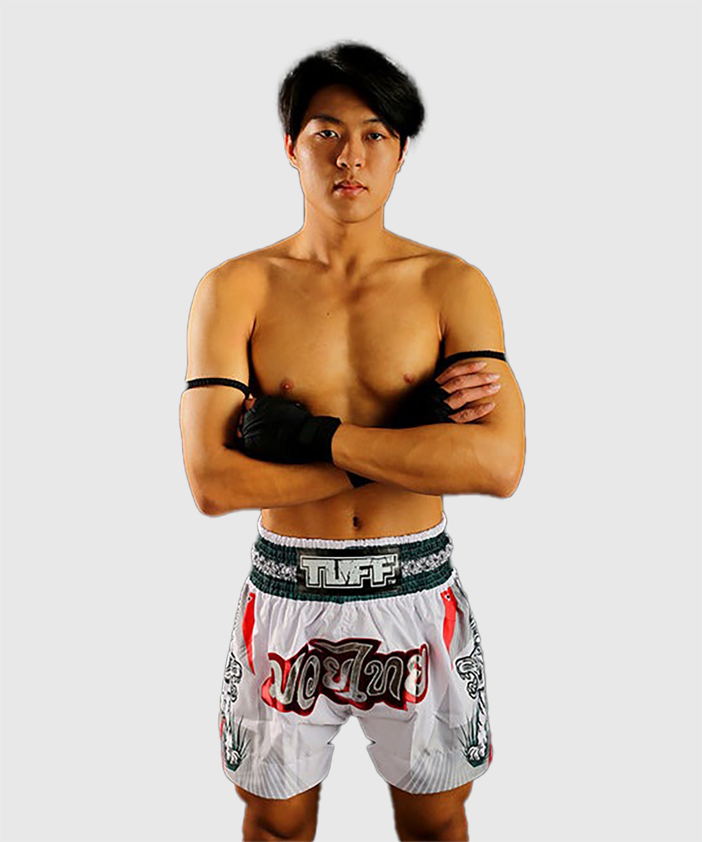Short de Muay Thai Tuff White Tiger - Blanc