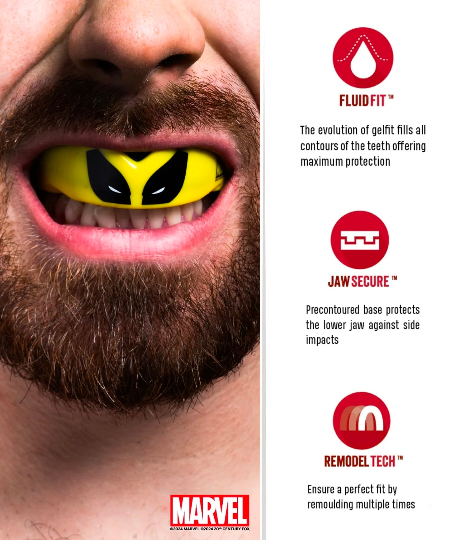 Safejawz Marvel X-Men Wolverine Paradenti - Giallo