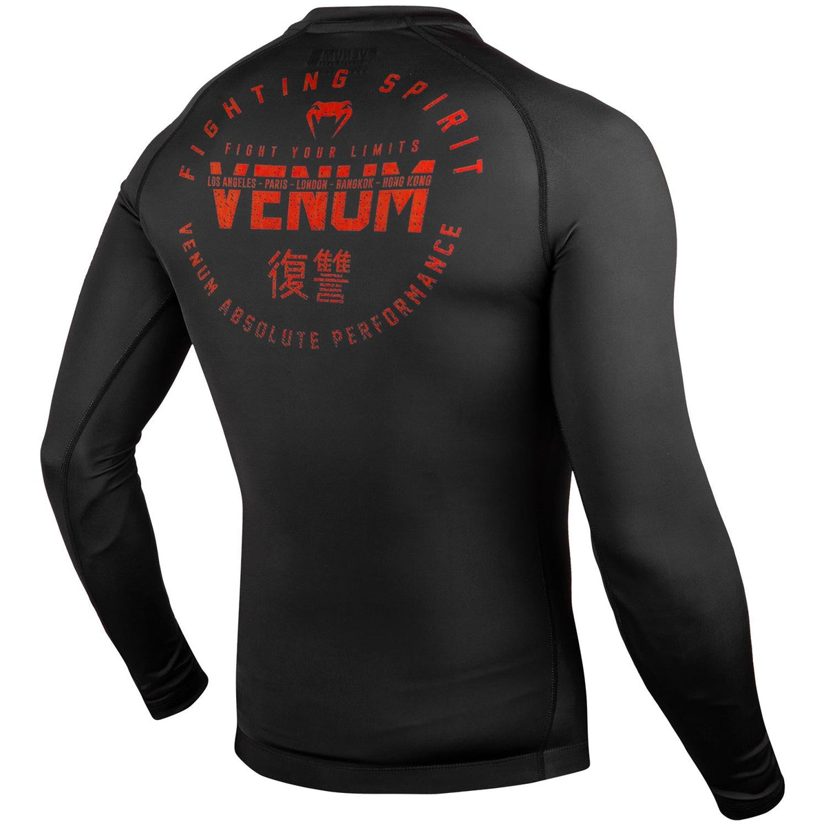 Venum Signature Rashguard - Langarm - Schwarz/Rot