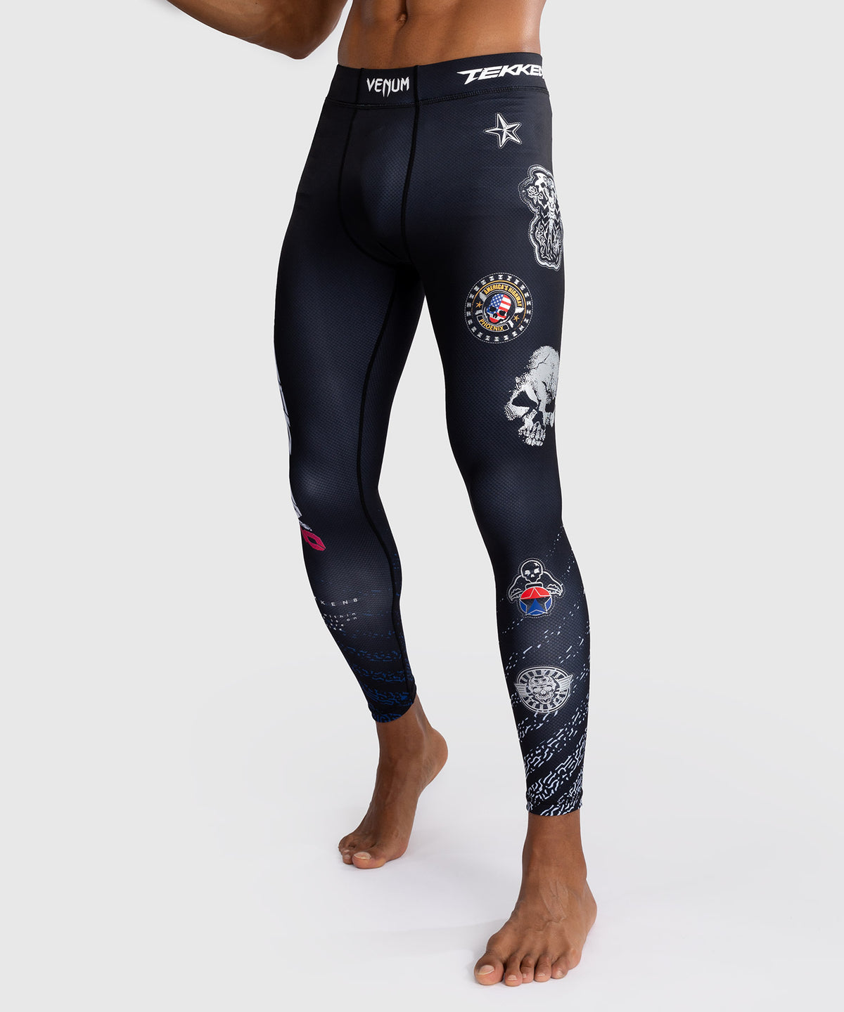 Venum x TEKKEN 8 - Paul Phoenix Pantaloni a compressione - Nero/Blu