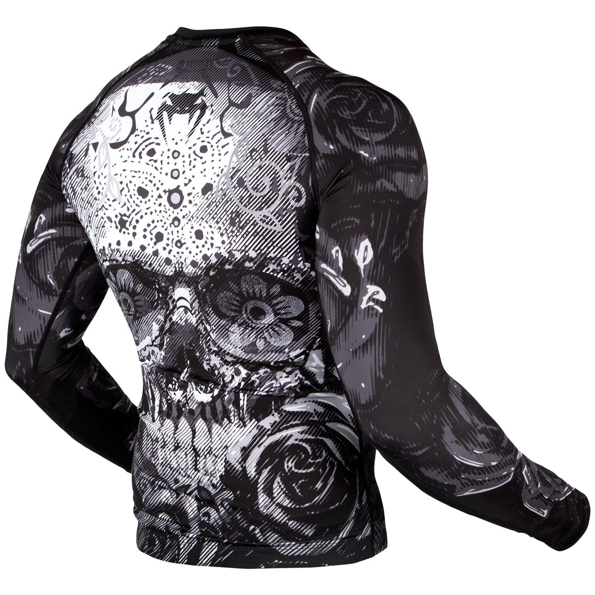 Rashguard Venum Santa Muerte 3.0 - Maniche lunghe - Nera/Bianca