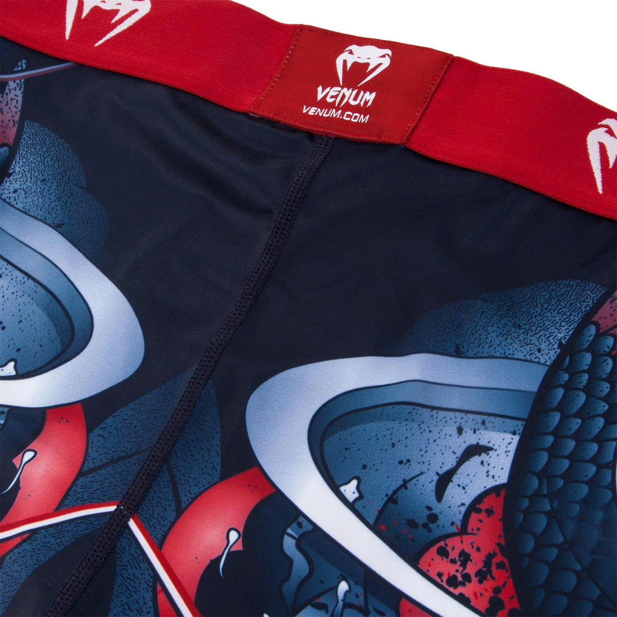 Venum Rooster Compression Pants - Navy Blue/Orange