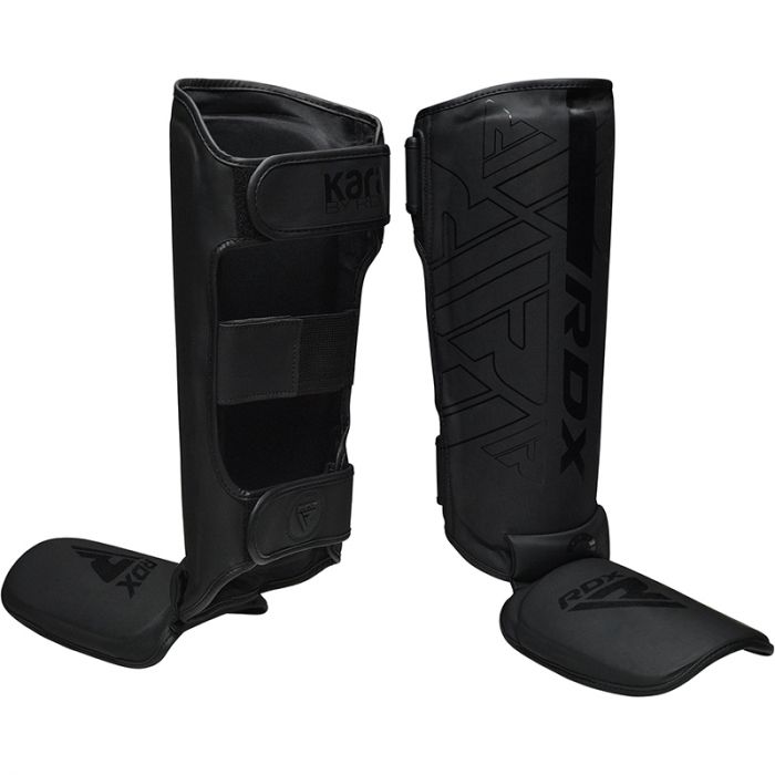 RDX F6 Kara Shin Guards - Black/Black