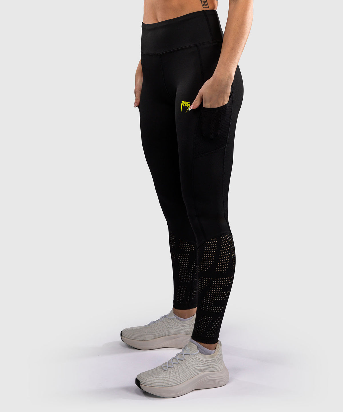 Venum Lazer Leggings da Donna - Nero/Giallo