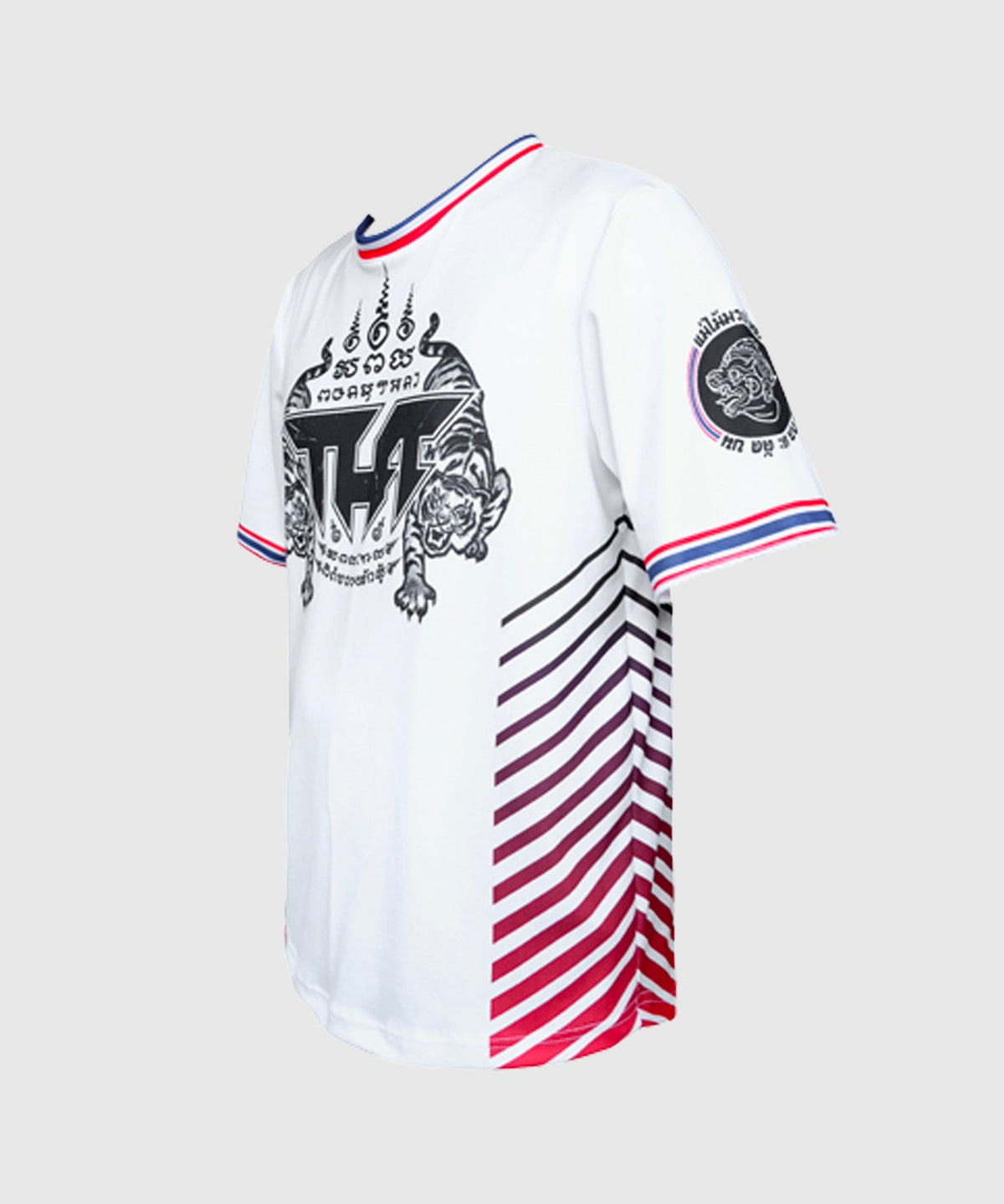 Tuff True Power Twin Tigers Yantra Muay Thai Dry Fit T-shirt - White