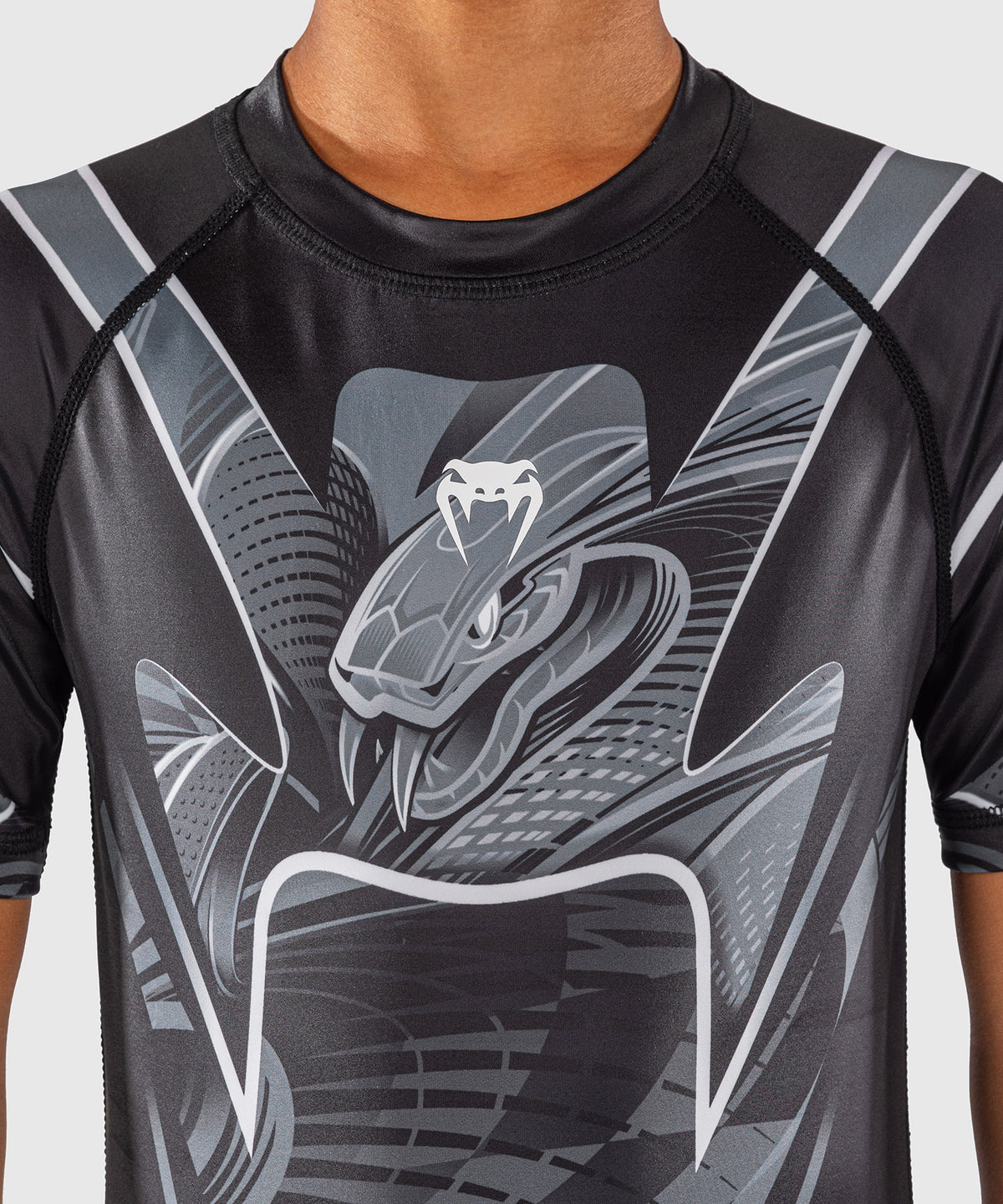 Venum Crimson Viper 2.0 Rashguard a maniche corte per bambini - Nero/Grigio
